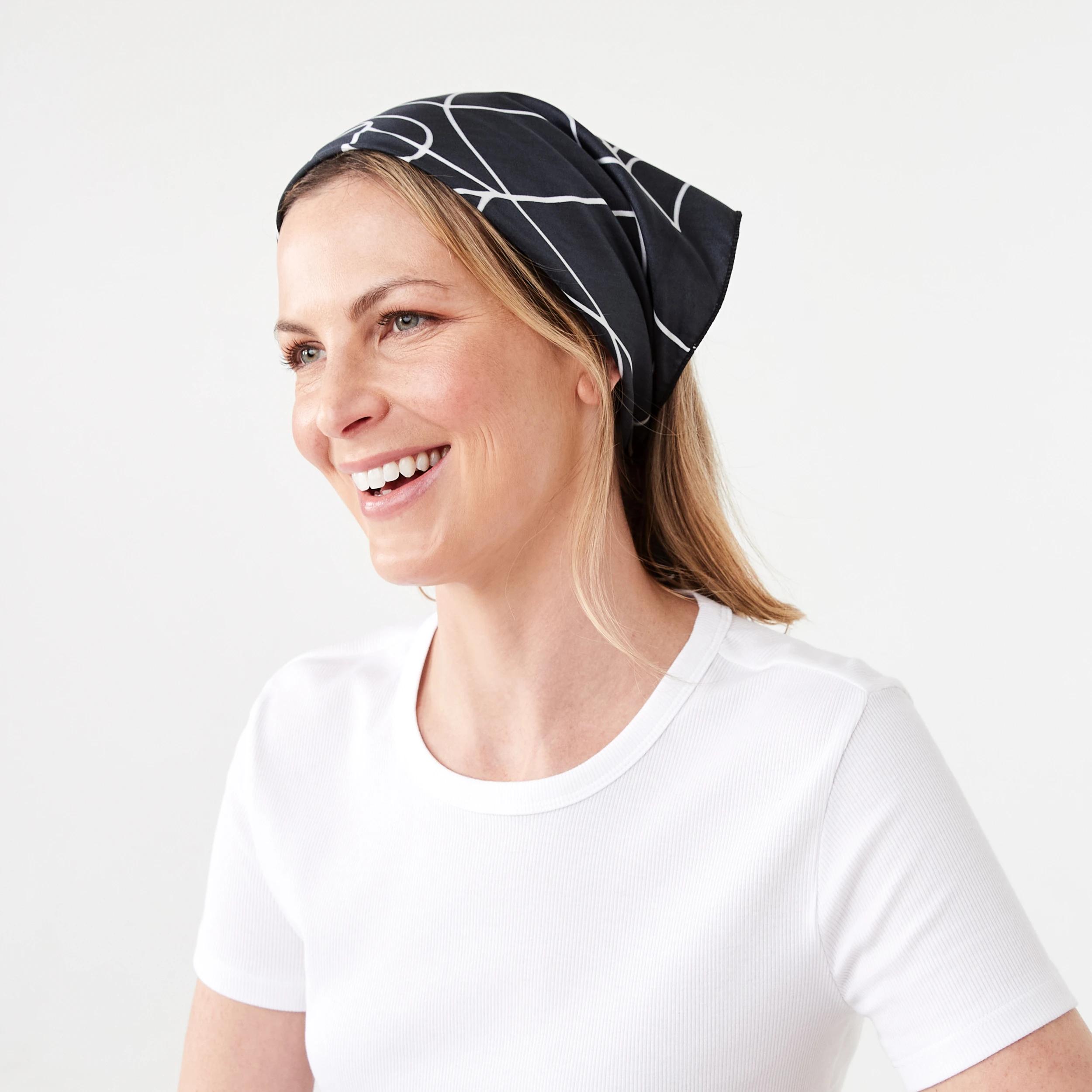 4 Spider Web Scarf - Black and White Black, 4 of 6