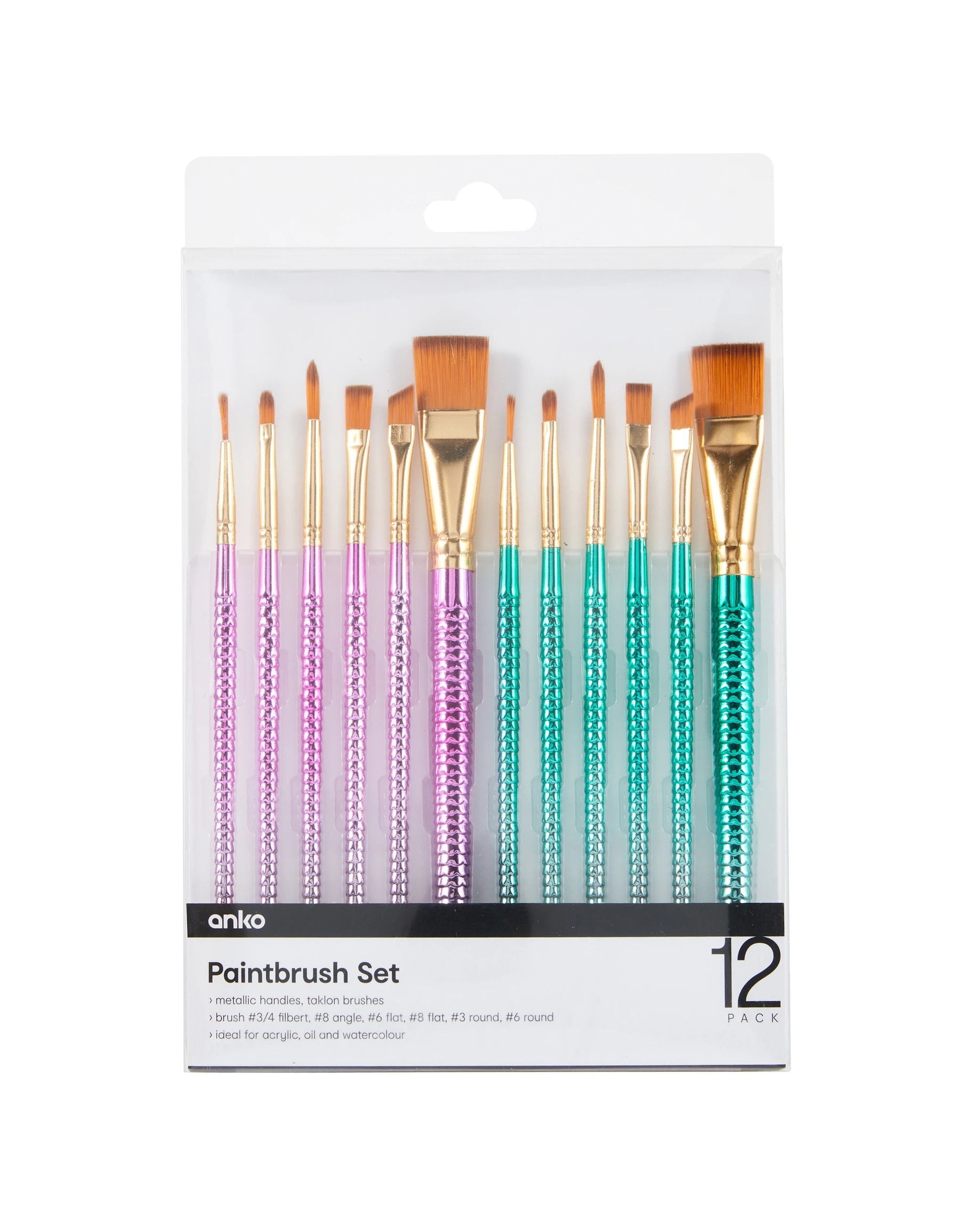 1 12 Pack Paintbrush Set, 1 of 4
