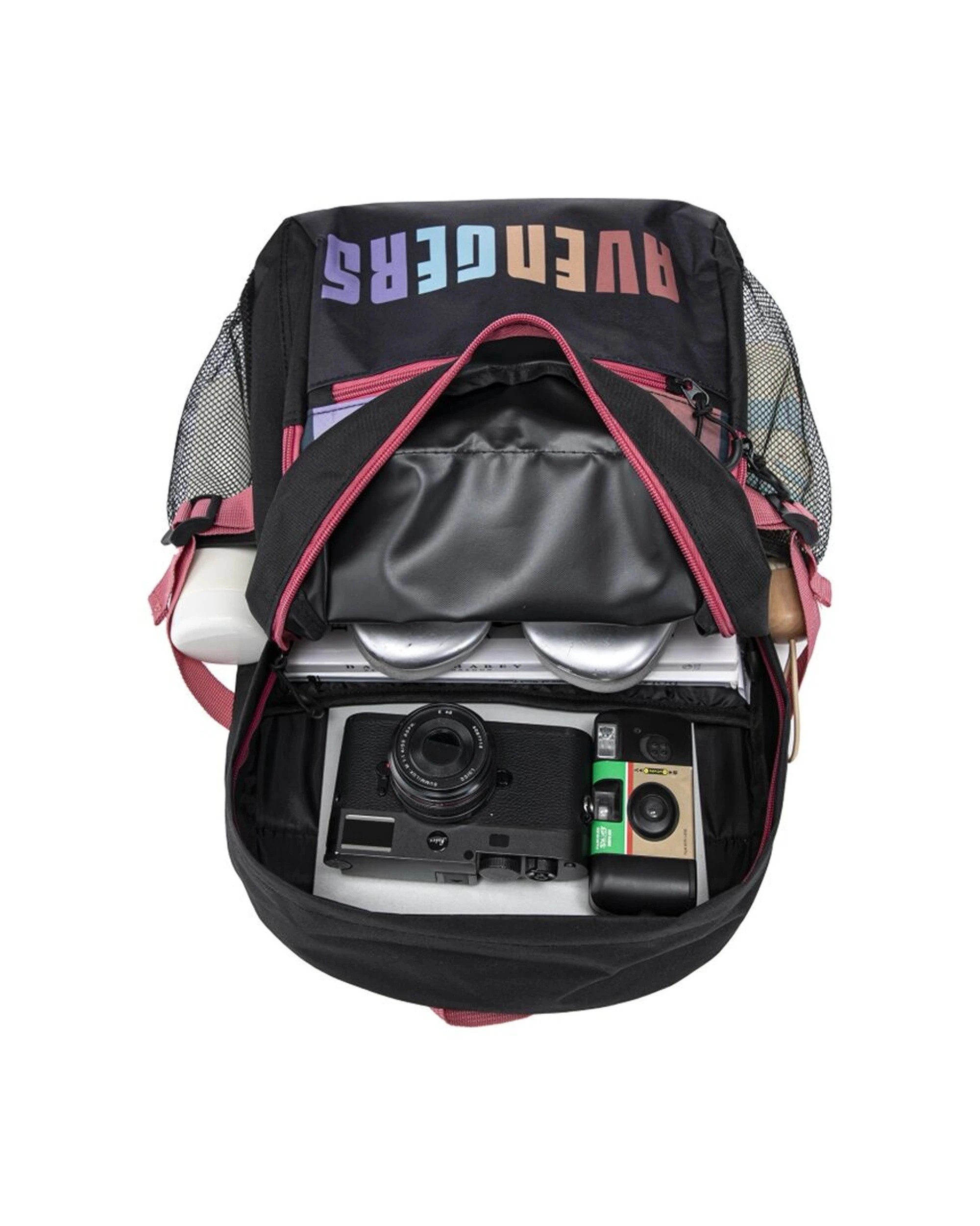 2 Avengers Kids School Backpack With Mesh Pockets 44cm Adjustable Straps - Black, 2 of 3