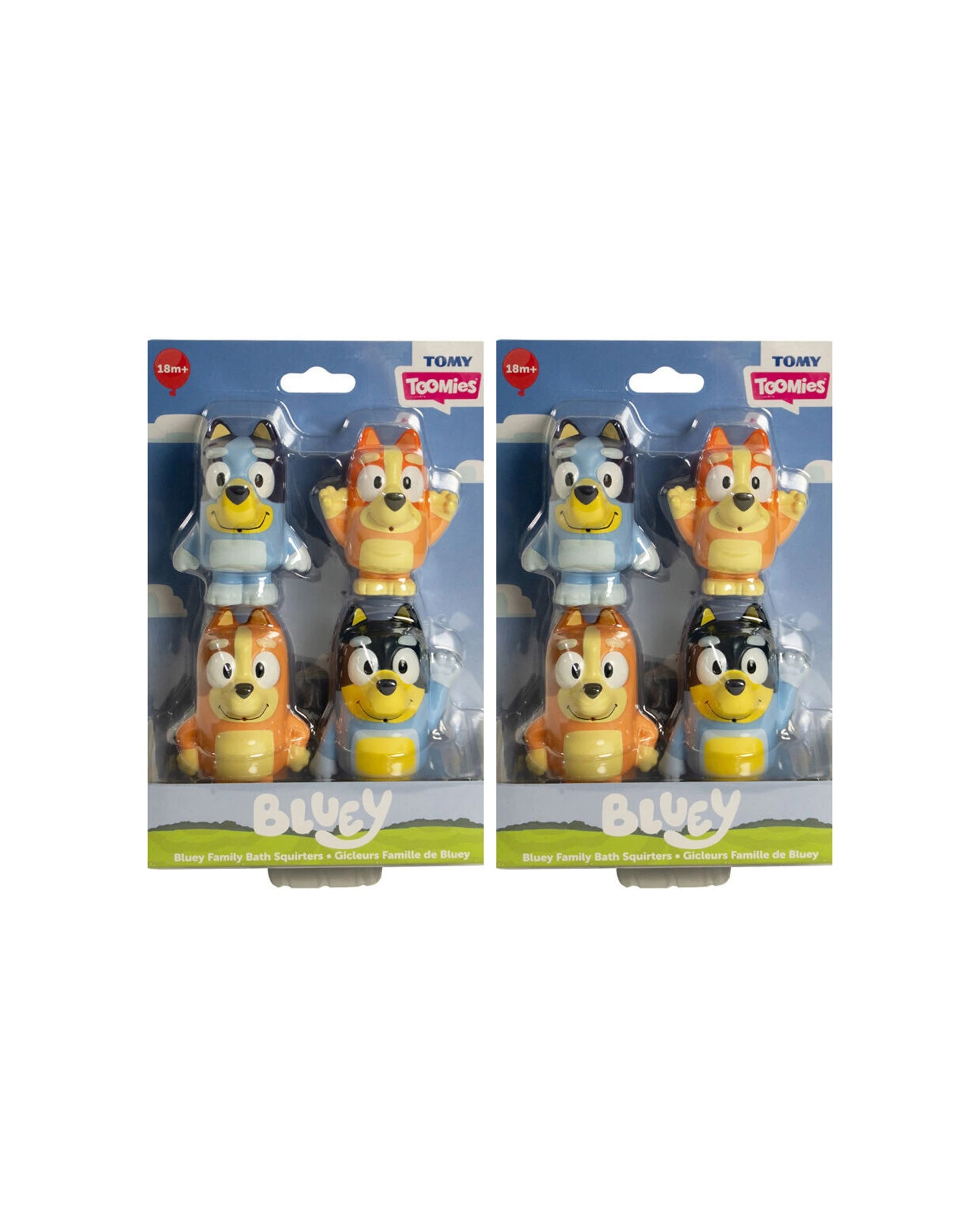 1 Toomies 2x 4pc Bluey Family Bath Squirters Childrens Water Toy Set - Multi, 1 of 7