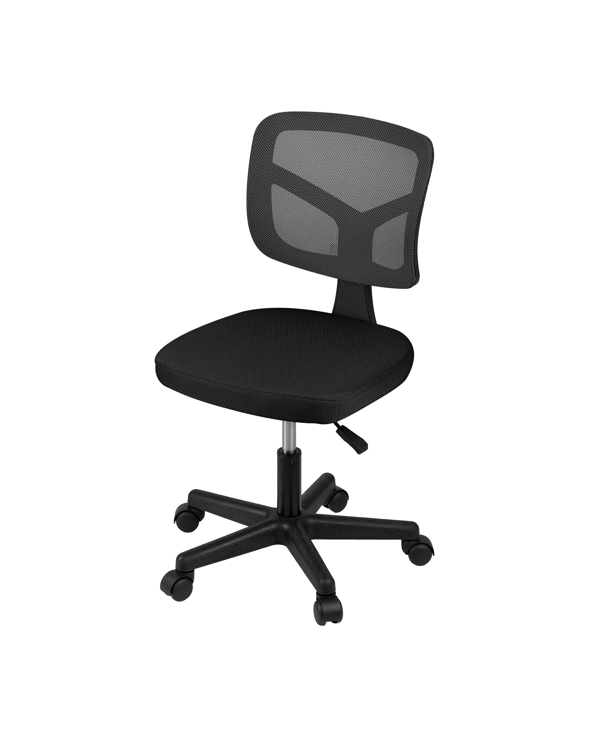 3 Artiss Armless Office Chair Mesh, Height Adjustable, 360° Swivel, for Small Space - Black, 3 of 7