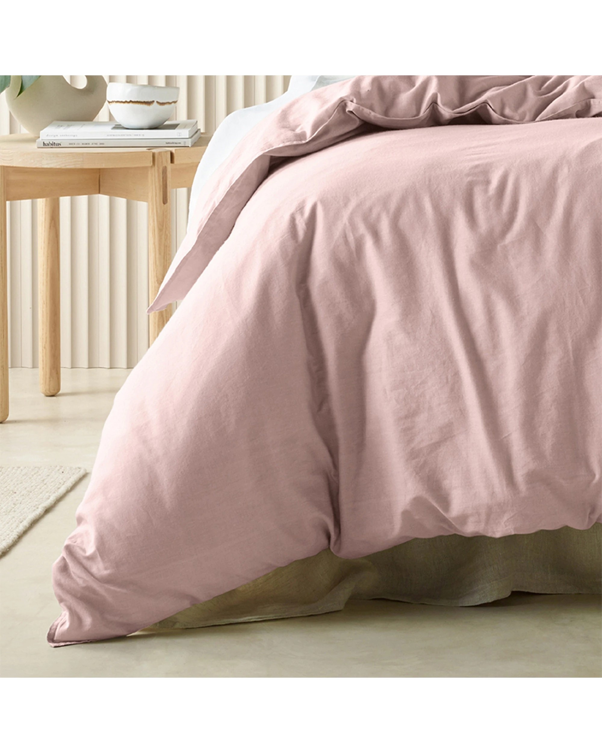 3 Bianca Acacia Quilt Cover Percale Cotton Easy Care Set Queen - Pink, 3 of 3