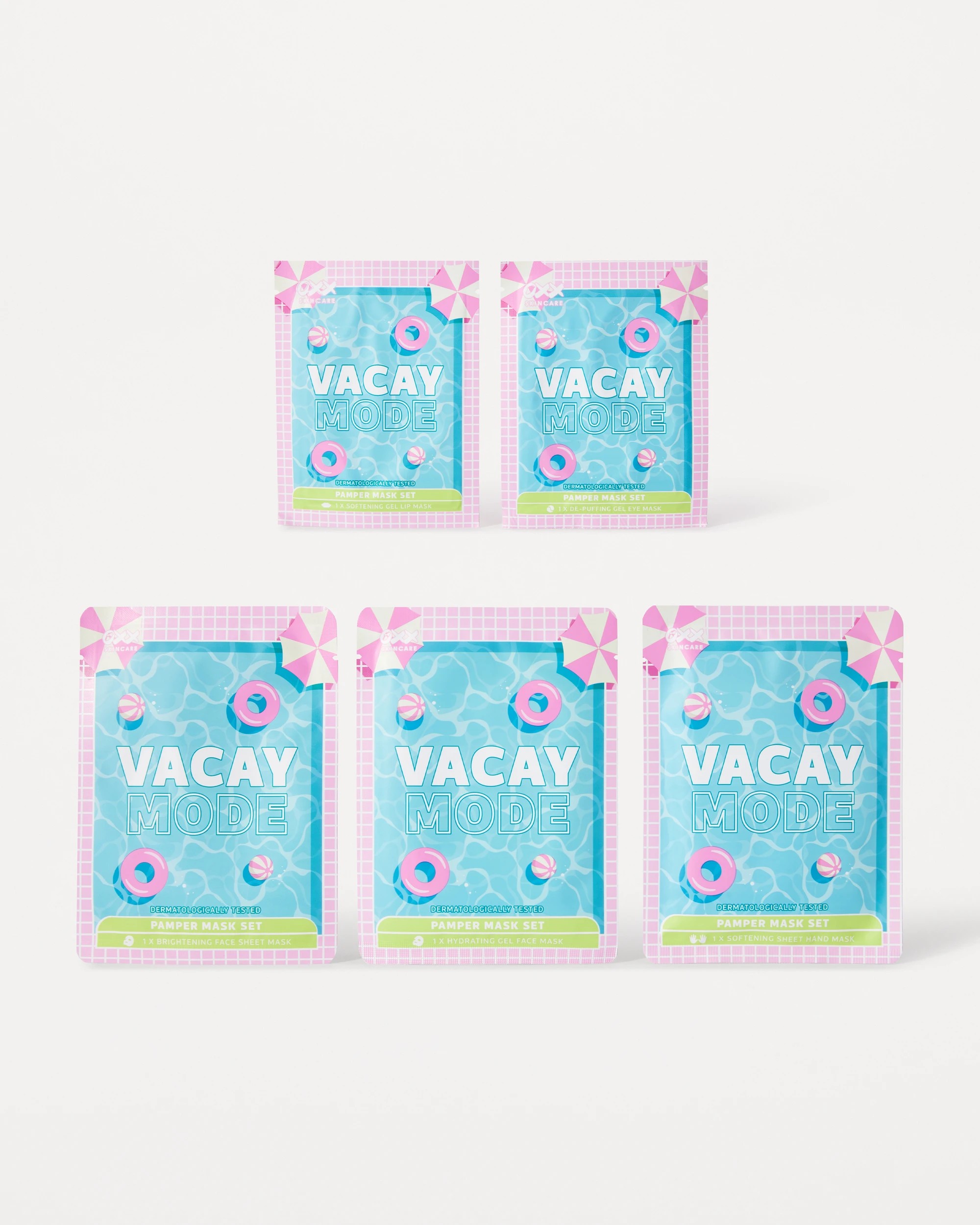 1 OXX Skincare Vacay Mode Pamper Mask Set, 1 of 4
