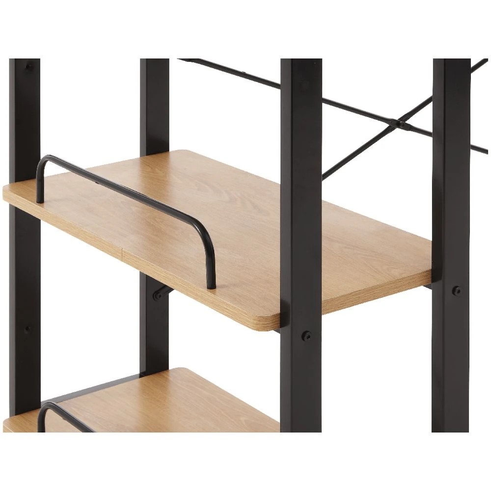 5 Otto Arundale Side Shelf Desk 1200mm Black/Oak Desks, Tables and Workstations, 5 of 8