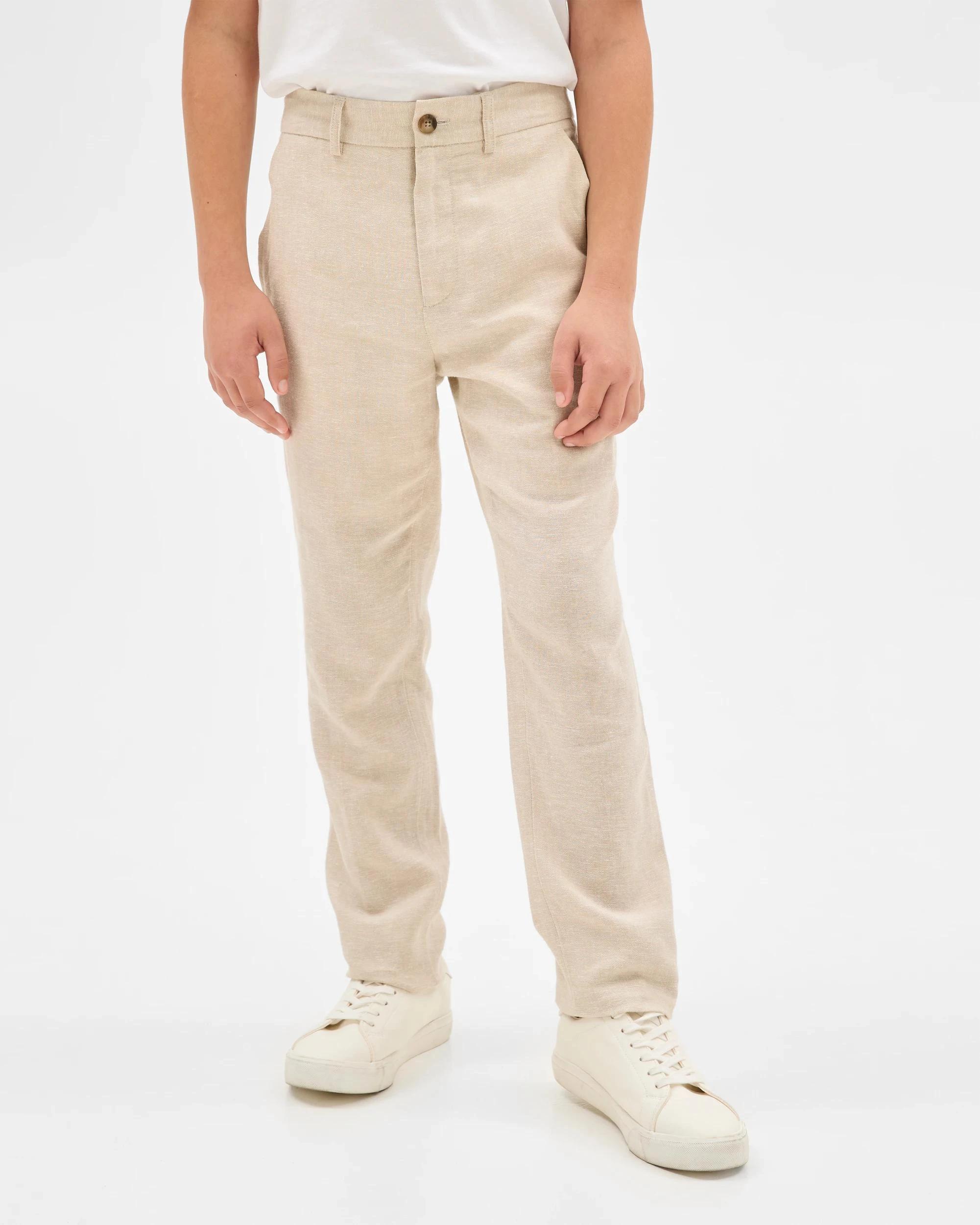 1 Target Boys Linen Blend Suiting Pant NEUTRAL, 1 of 10