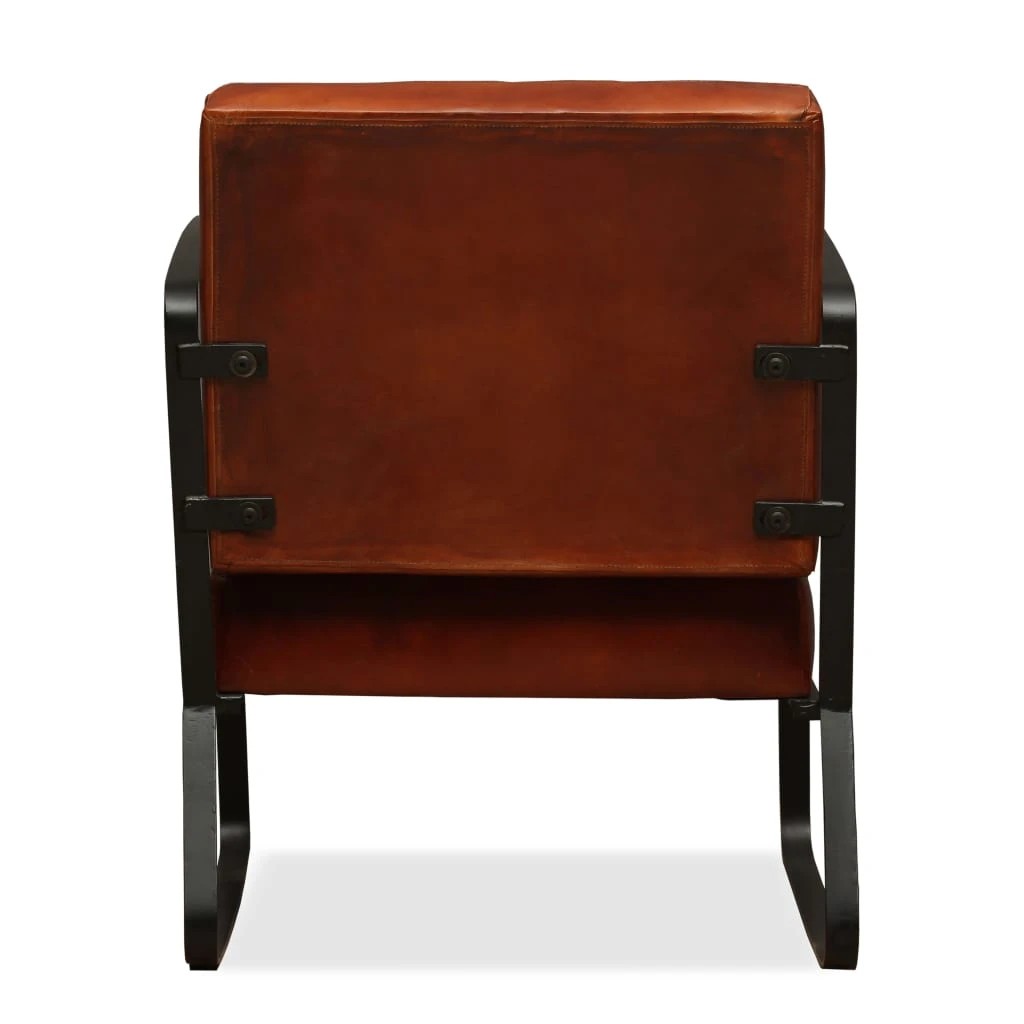 4 vidaXL Leather chair Industrial - Brown, 4 of 7