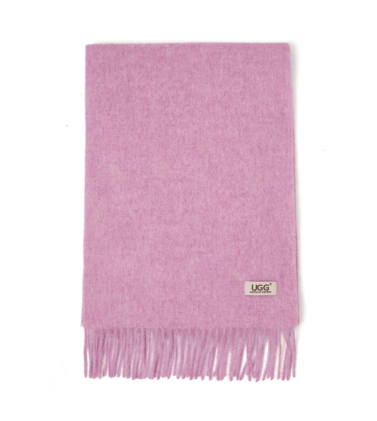 1 Australian Shepherd UGG Fealara 100% Wool Plain Scarf PEACH PINK, 1 of 5