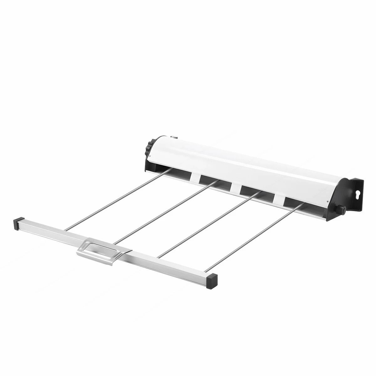 1 AUSWAY Retractable Clothesline 4 Line Clothes Dryer Airer Rack, 1 of 3