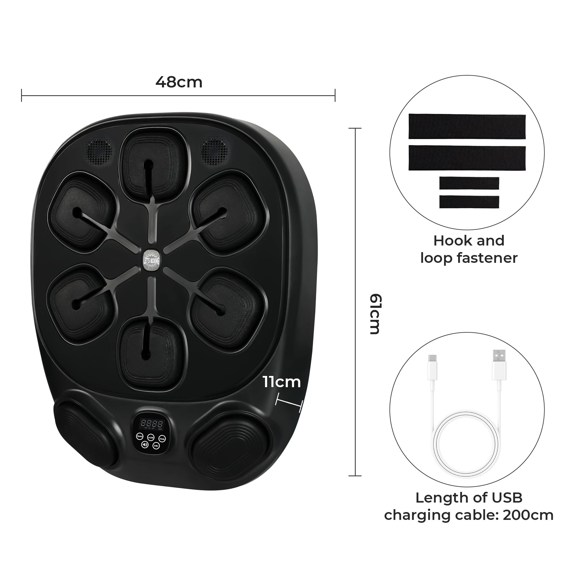 3 Centra Smart Music Boxing Machine Wall Mounted Punching Bluetooth Adult Kids, 3 of 9