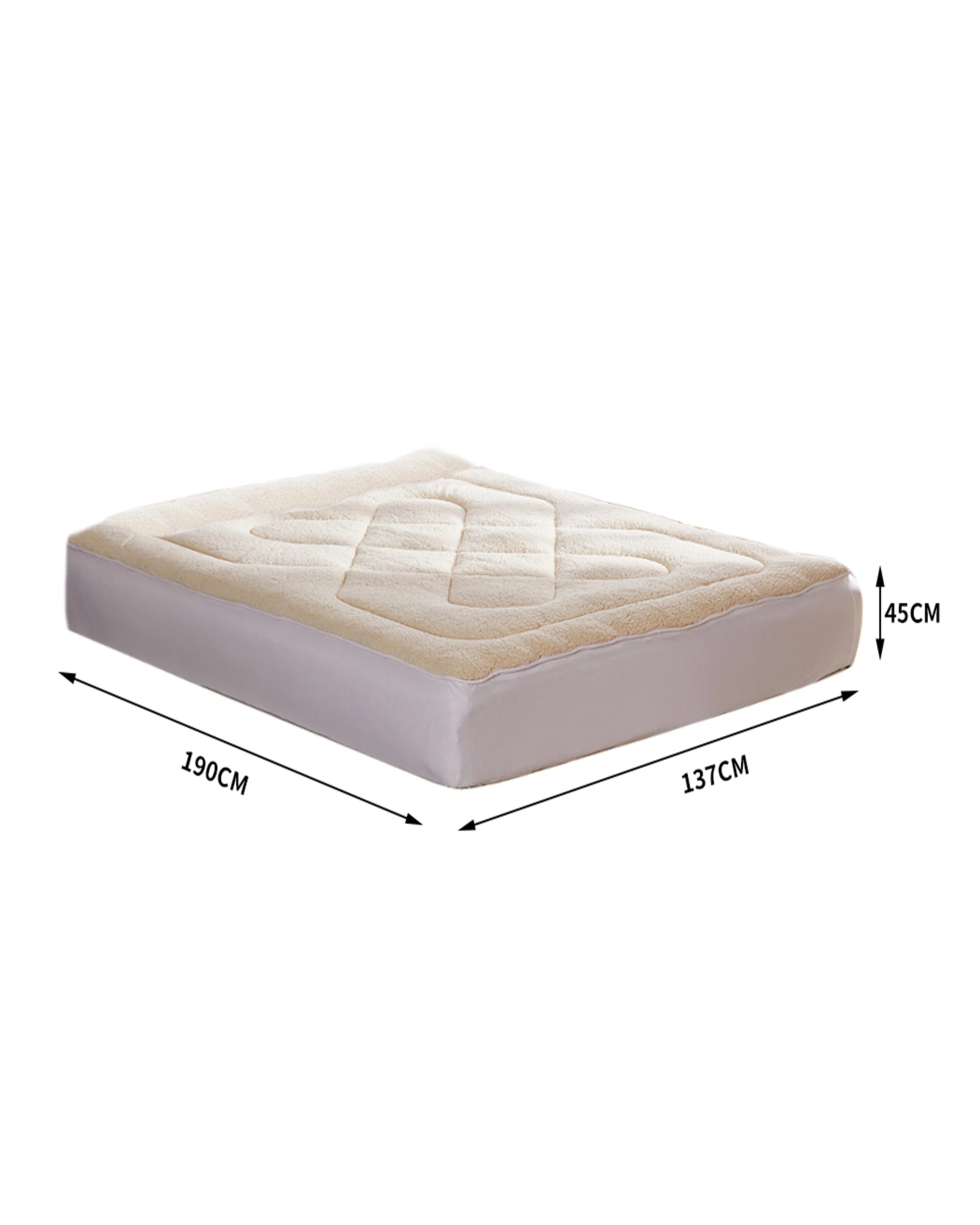 4 Dreamz Wool Mattress Topper Double, 4 of 6