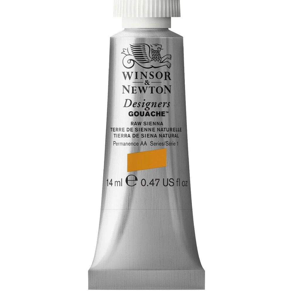 1 Winsor & Newton Designers Gouache 14mL Raw Sienna  S1, 1 of 1
