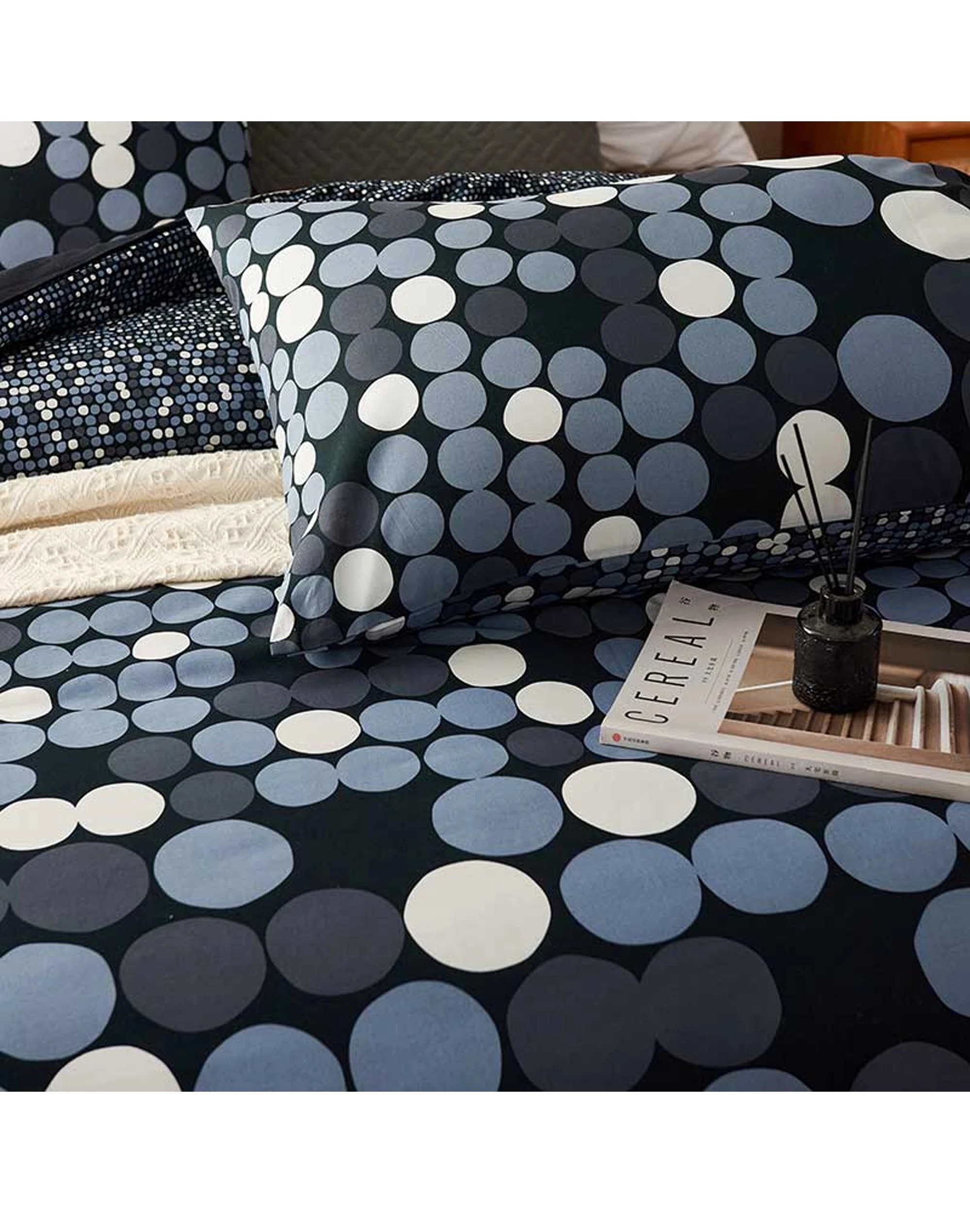 4 Cotton More 100% Cotton Dots Quilt Doona Cover Set Single - Pattern, 4 of 7