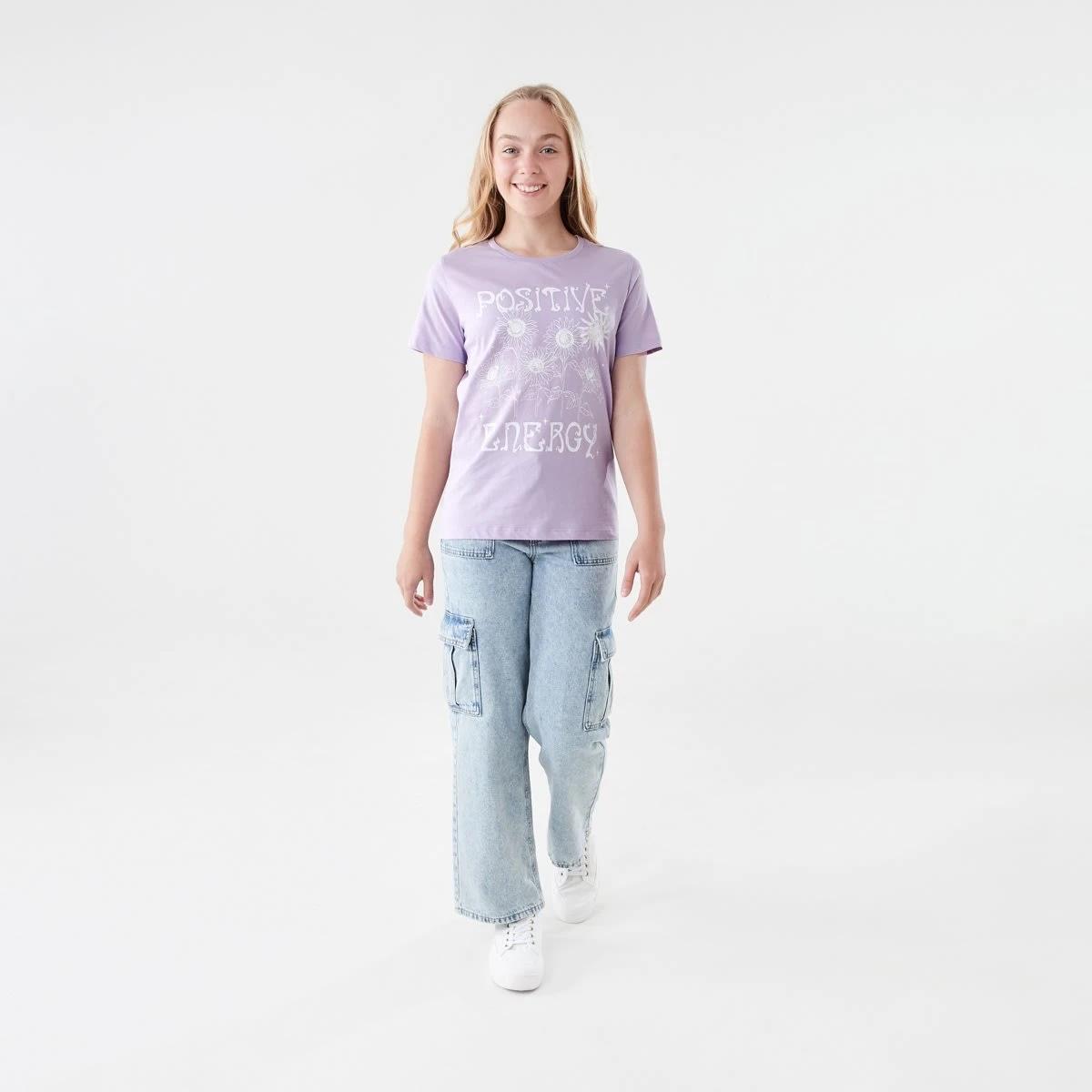 5 Short Sleeve Print T-shirt POSITIVE ENERGY PASTEL LILAC, 5 of 6