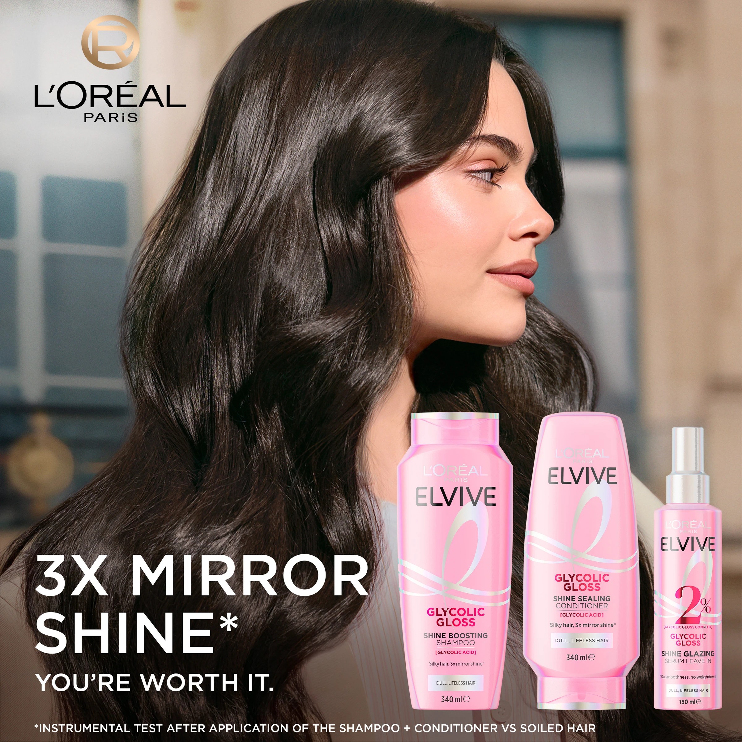 2 L'Oreal Paris Elvive 2% Glycolic Gloss Shine Glazing Serum 150ml, 2 of 5