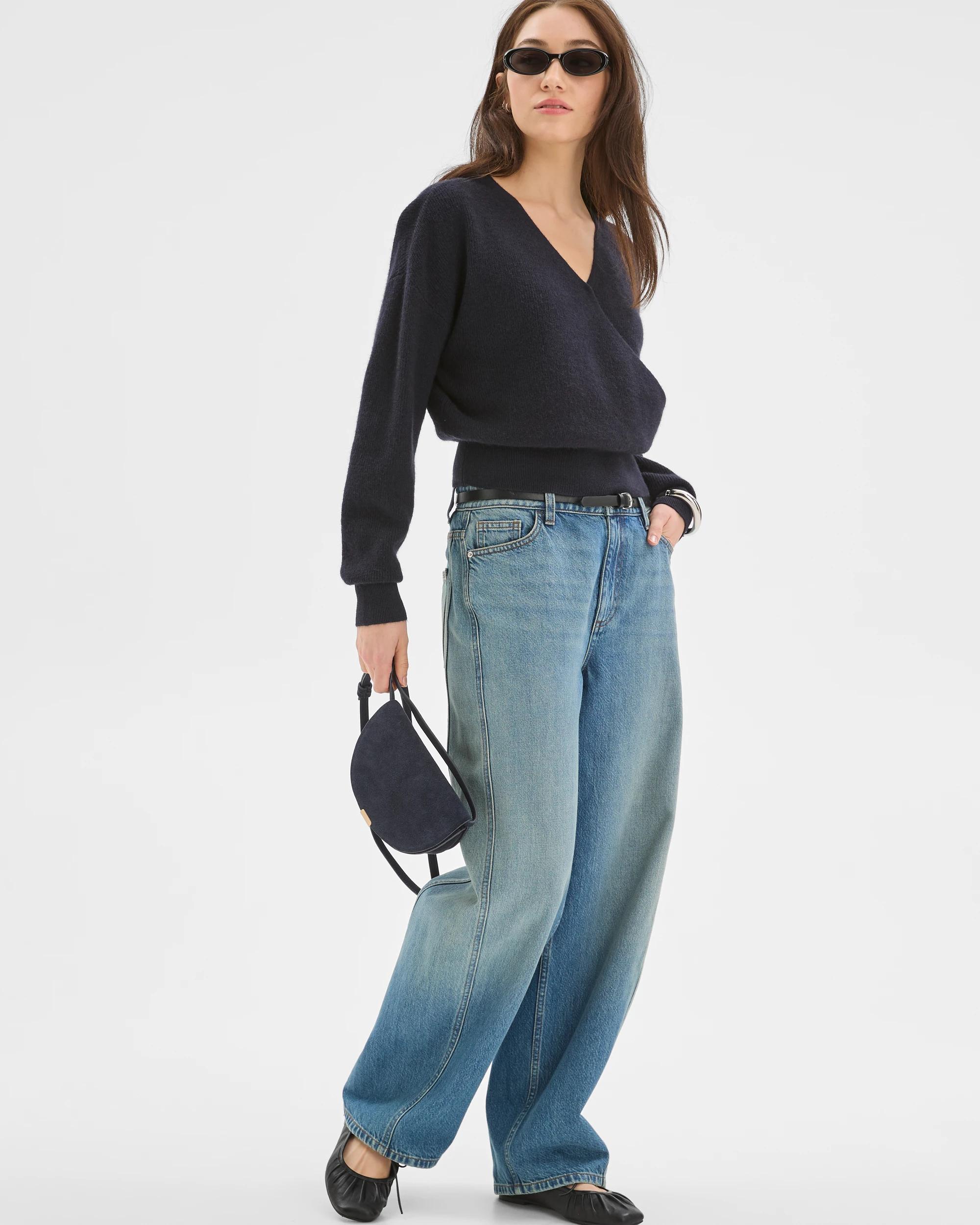 2 Lily Loves Wrap Jumper BLUE + BLACK, 2 of 6