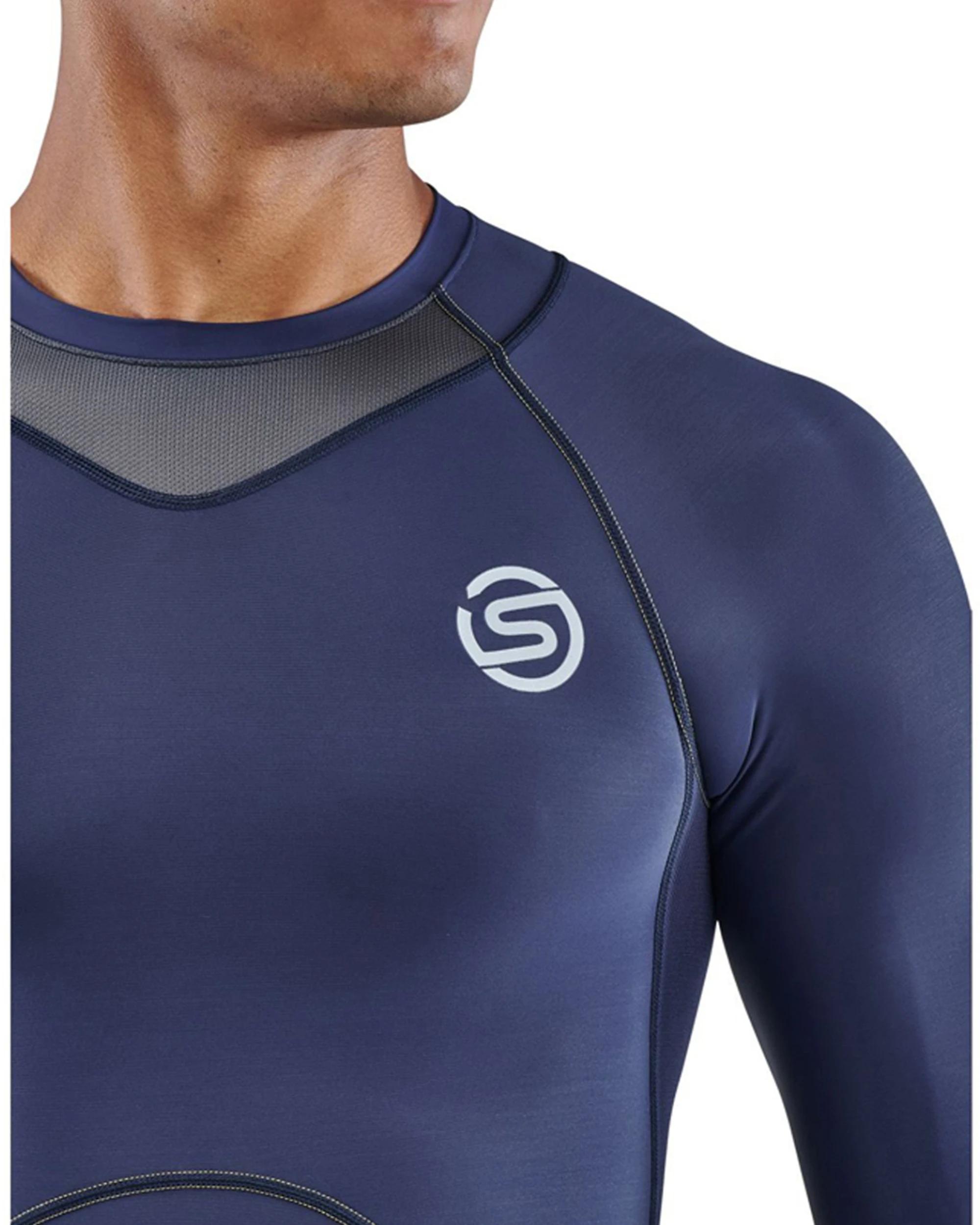 5 SKINS Compression Men's Series-3 Running/Gym Long Sleeve Top NAVY BLUE, 5 of 5