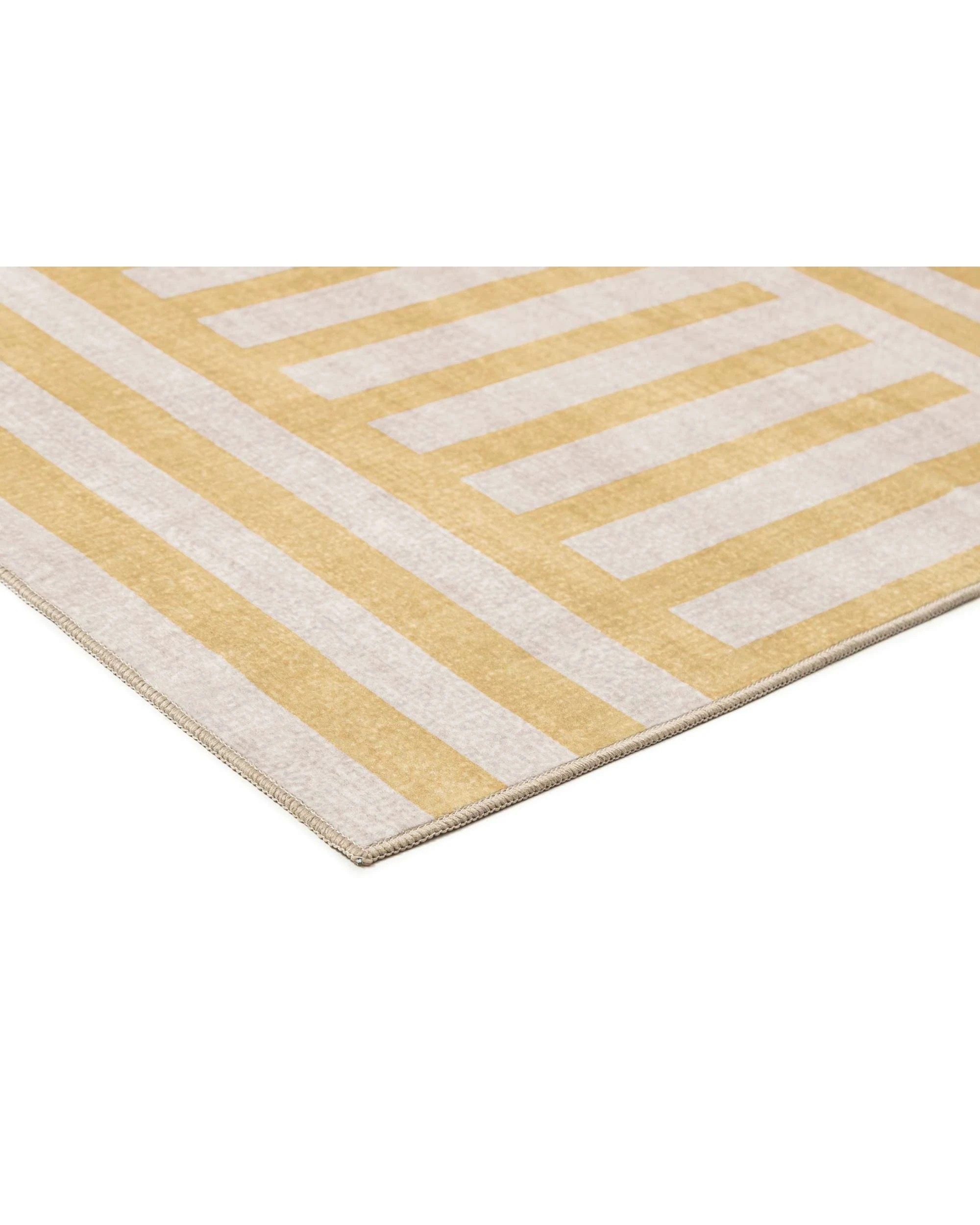 4 Loopsie Alliaga Stripe Printed Washable Rug-290cm x 190cm - Yellow, 4 of 8