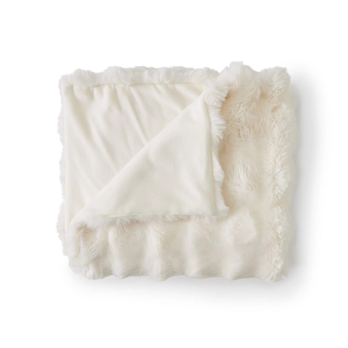 4 Faux Fur Throw - White, 4 of 7