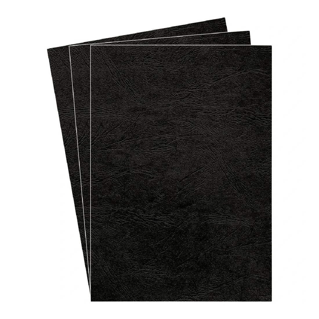 3 Fellowes Leatherboard Binding Covers A4 Black 25 Pack, 3 of 3