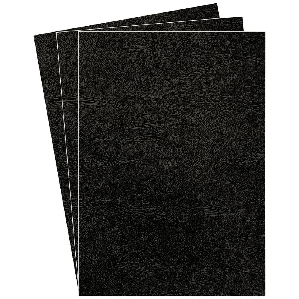 3 Fellowes Leatherboard Binding Covers A4 Black 25 Pack, 3 of 3