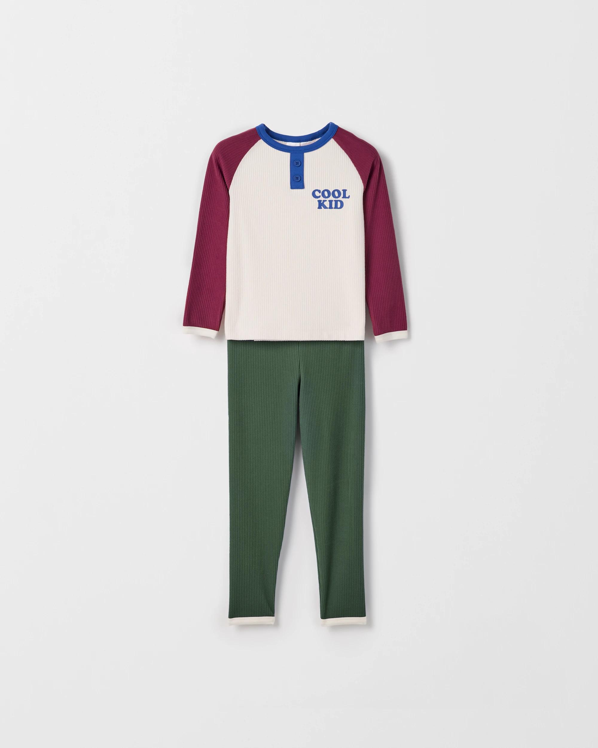1 Target Kids Younger Boys Ribbed Knit Pyjama Set COOL KID, 1 of 4