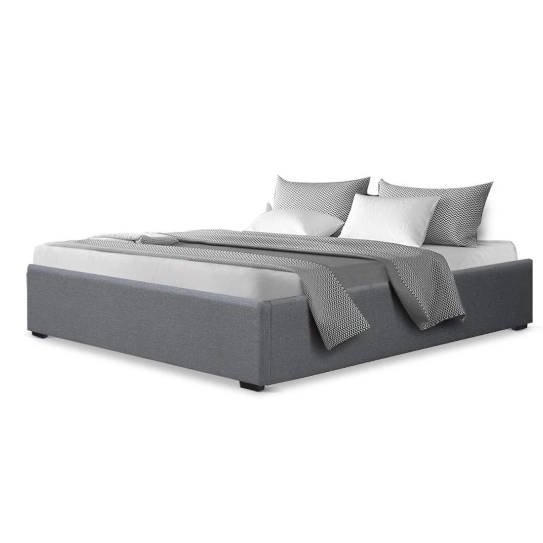 3 Artiss Bed Frame Queen Size Gas Lift Base  TOKI - Grey, 3 of 8