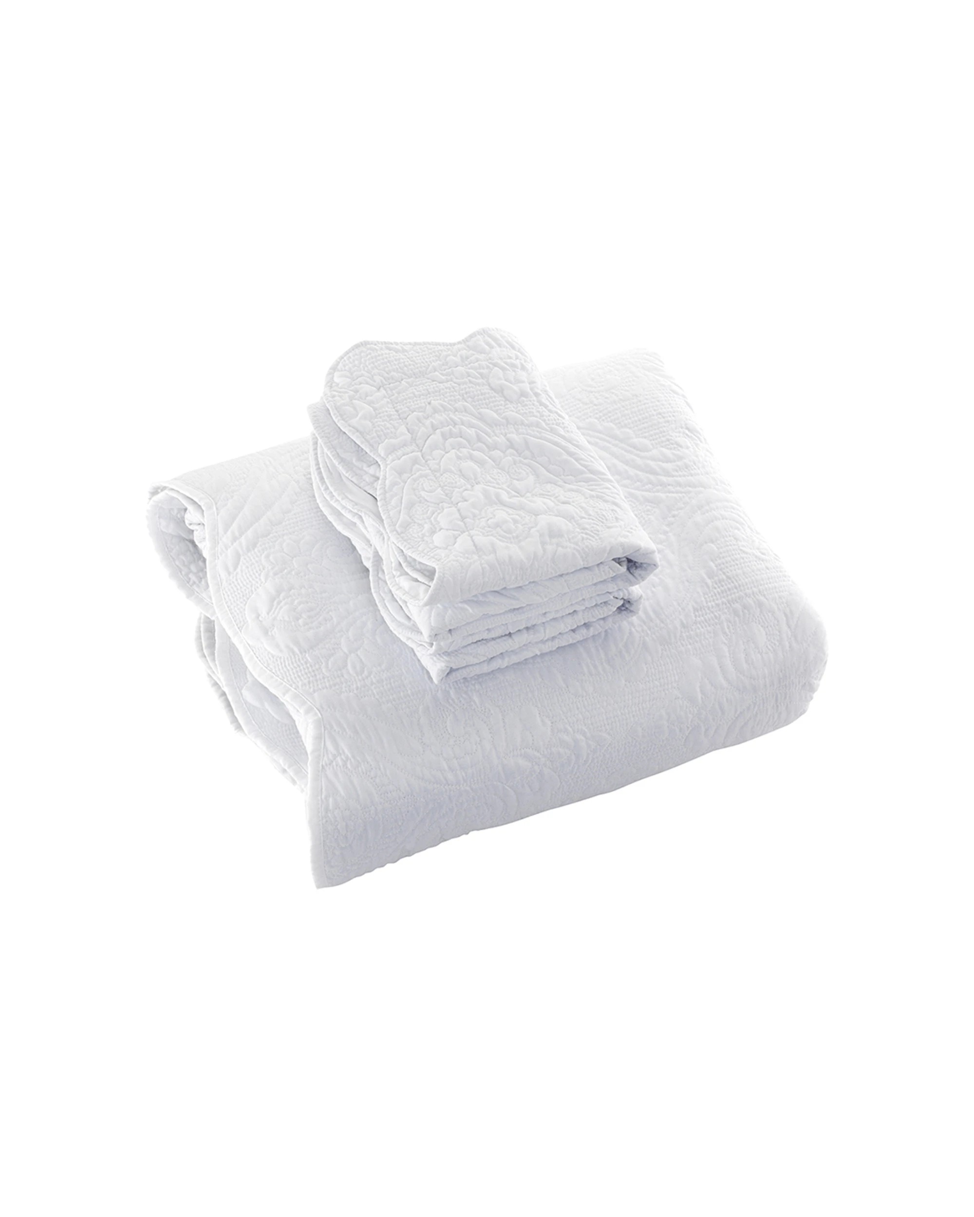 6 Bianca Cordelia Elegant Bedspread With Pillowcase - Queen Bed - White, 6 of 6