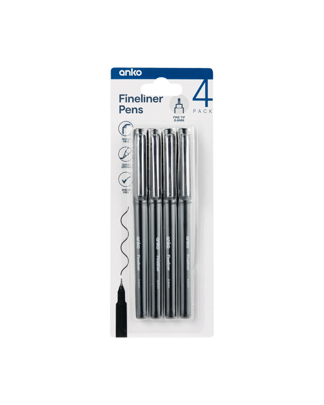 4 Pack Fineliner 