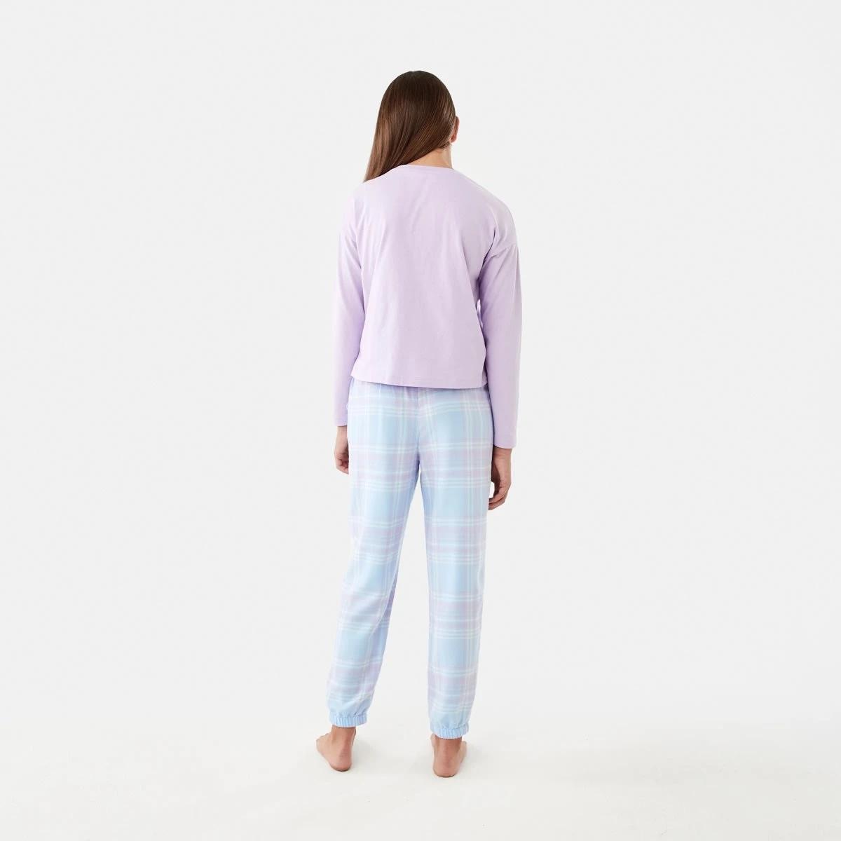 2 Knit Flannelette Pyjama Set Pur Slogan, 2 of 10