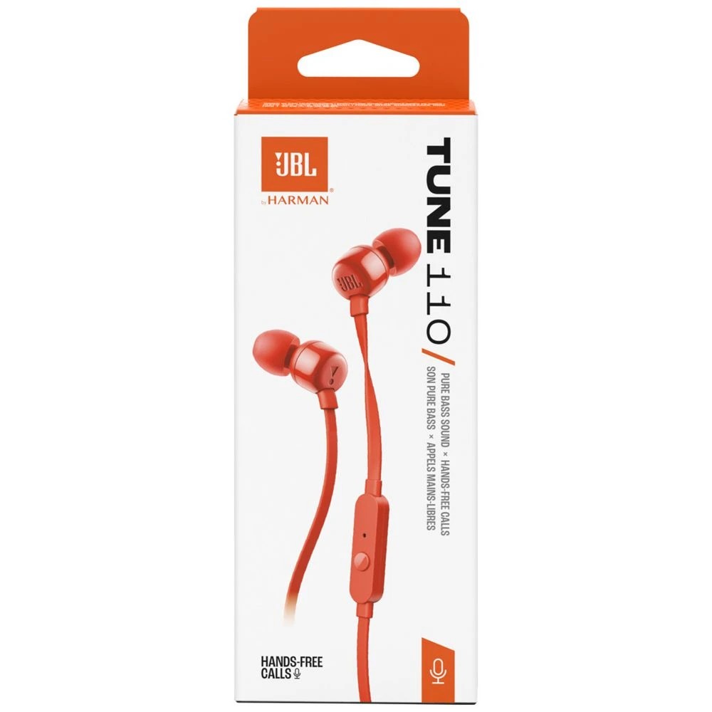 3 JBL T110 Earphones Red, 3 of 3