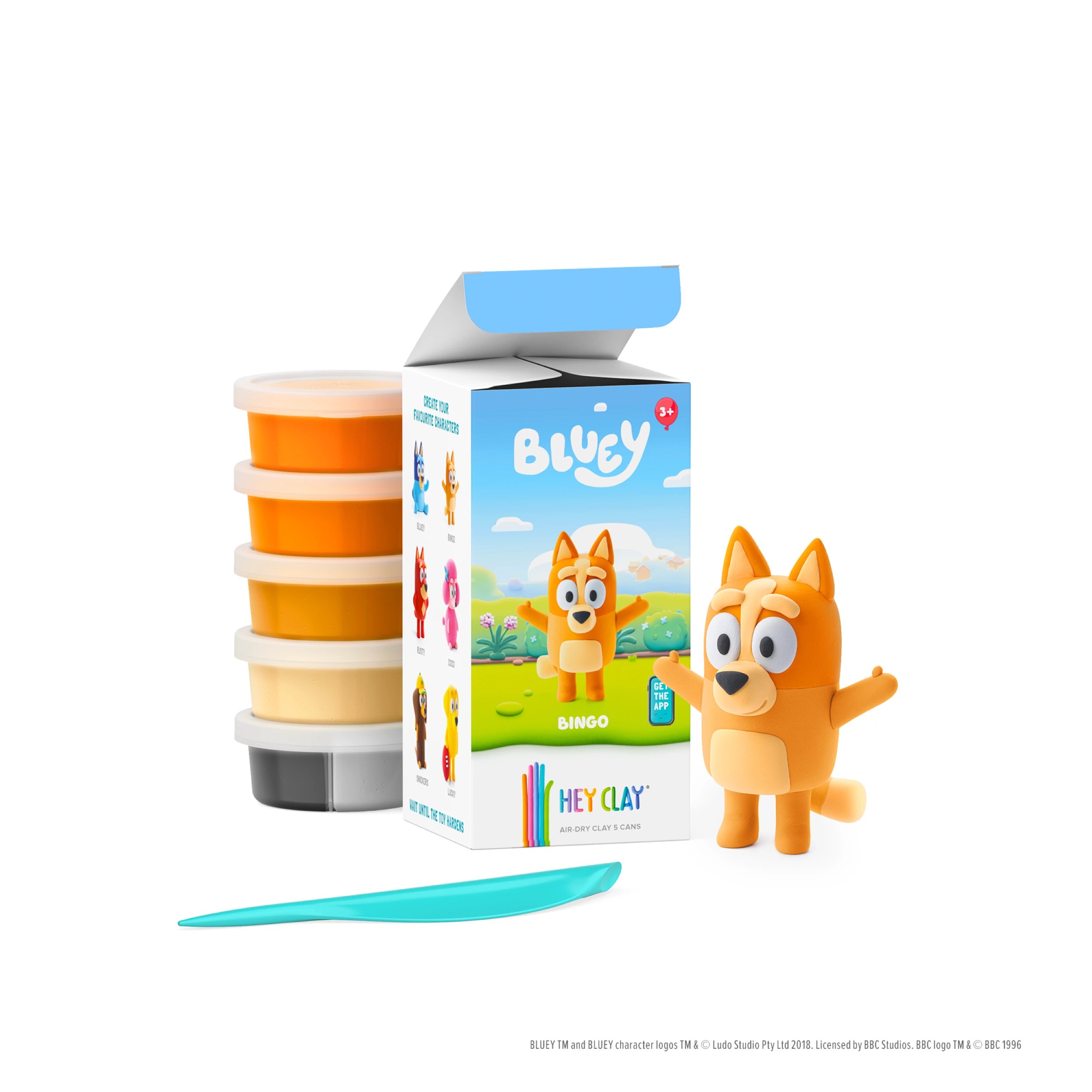 3 Hey Clay Bluey Single Character - Assorted - Multi, 3 of 7