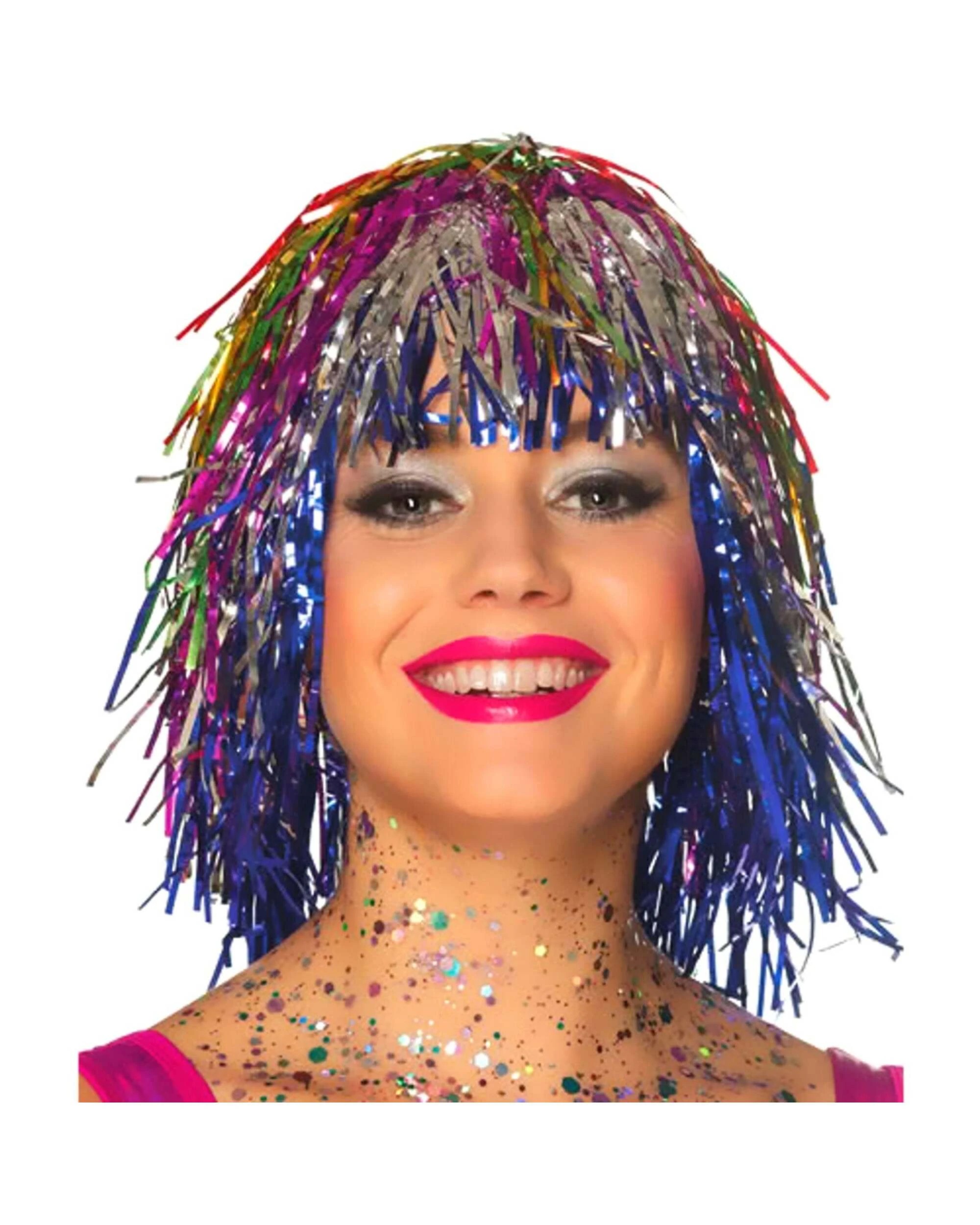 1 JD Party Rainbow Tinsel Wig - Multi, 1 of 1