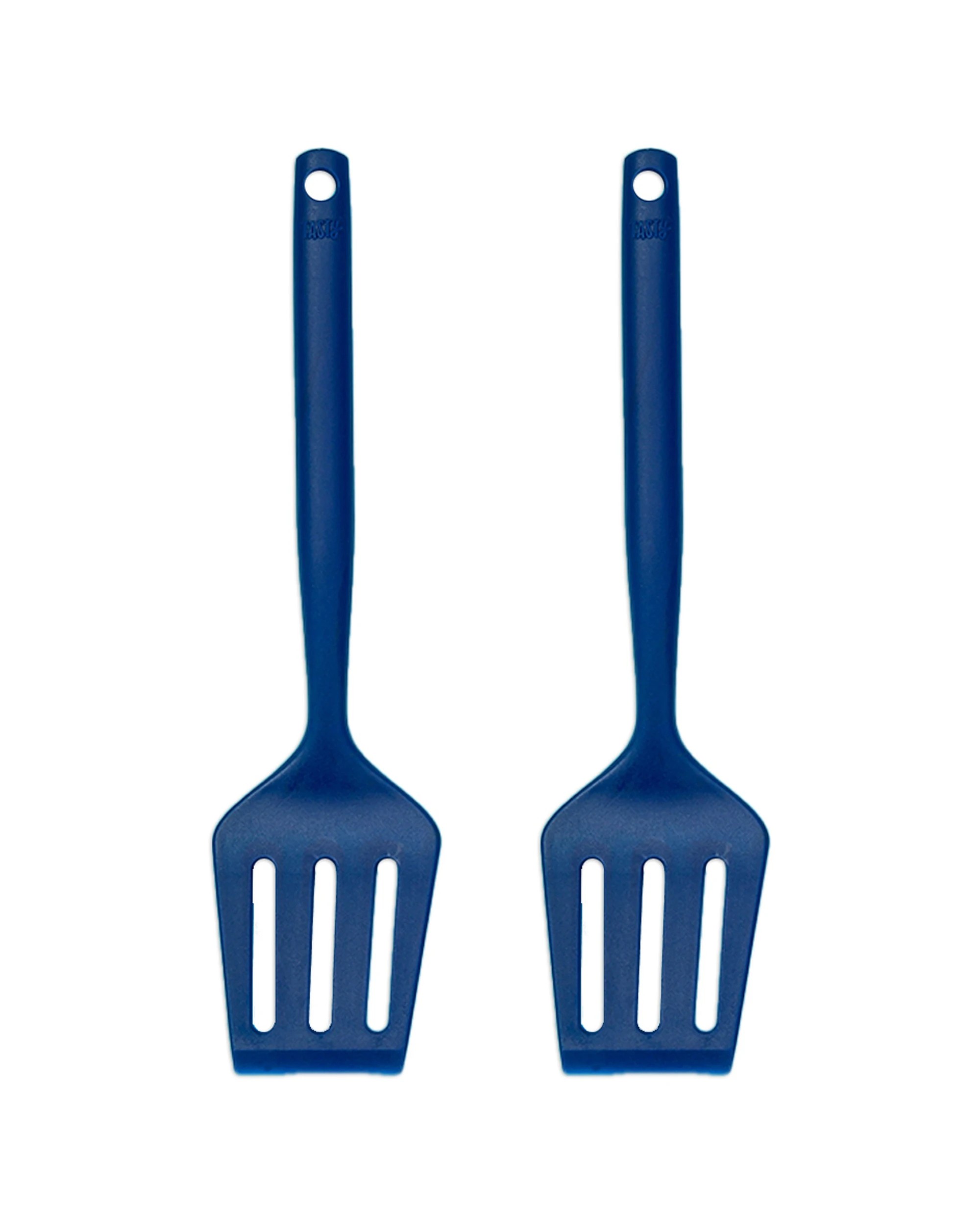 1 Tasty 2PK Silicone Slotted Turner Cooking Utensil - Blue, 1 of 4