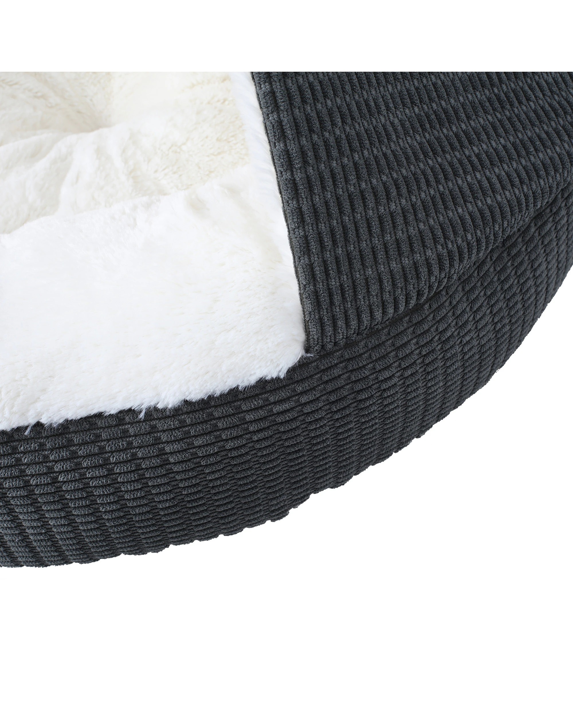 6 Charlie's Snookie Hooded Calming Dog Bed Medium - Charcoal, 6 of 8