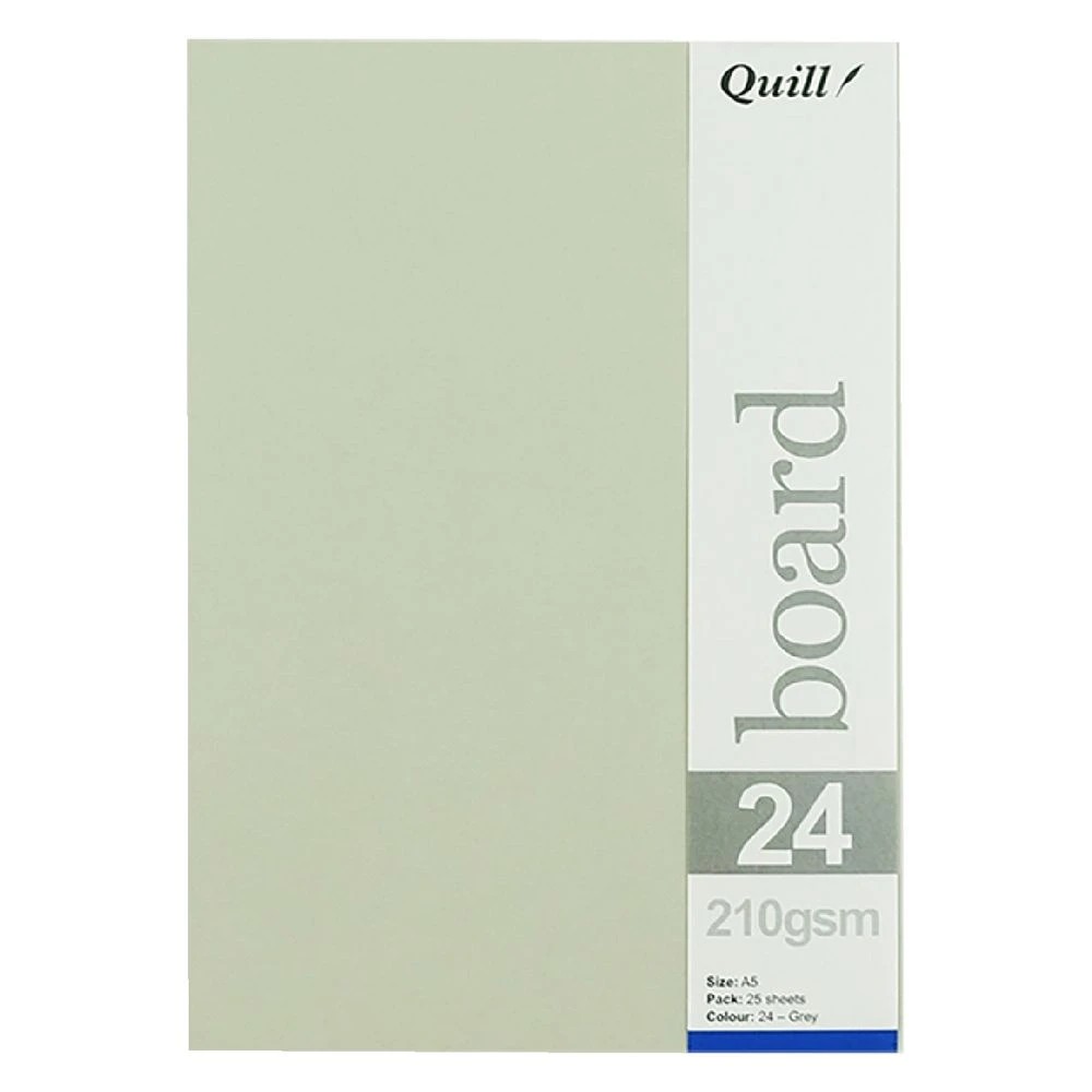 2 Quill A5 210gsm Board Grey 25 Pack, 2 of 3