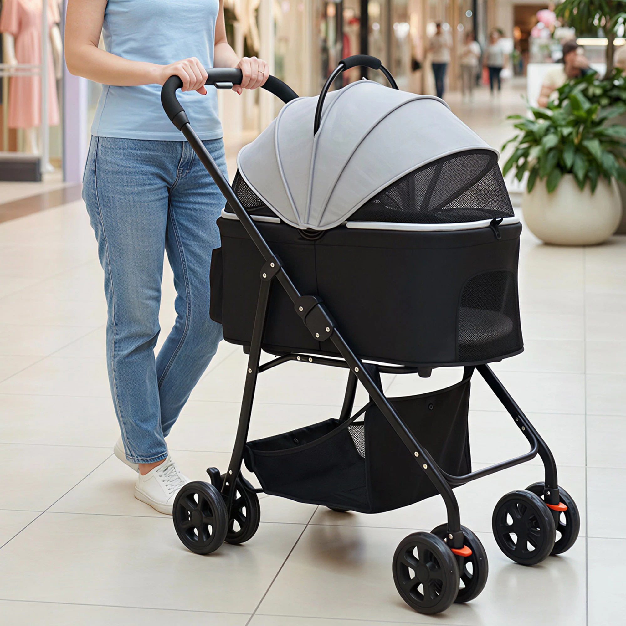 8 Pawz Pet Stroller 3-In-1-Loads Up To 20Kg, 8 of 9