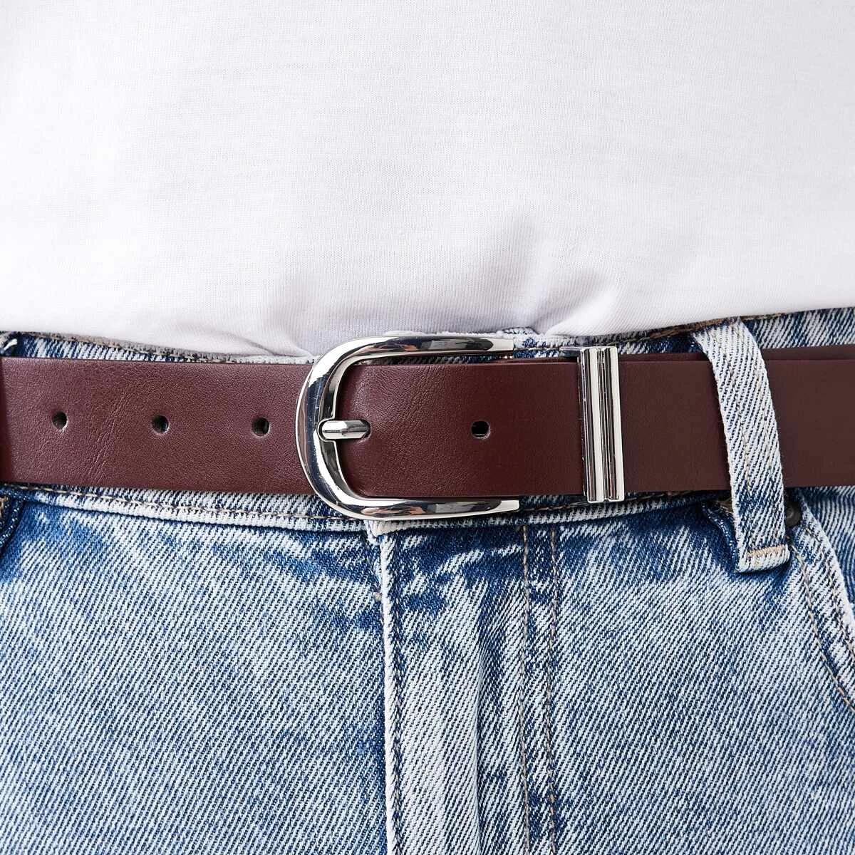 6 Plain Dress Belt Mulberry, 6 of 6