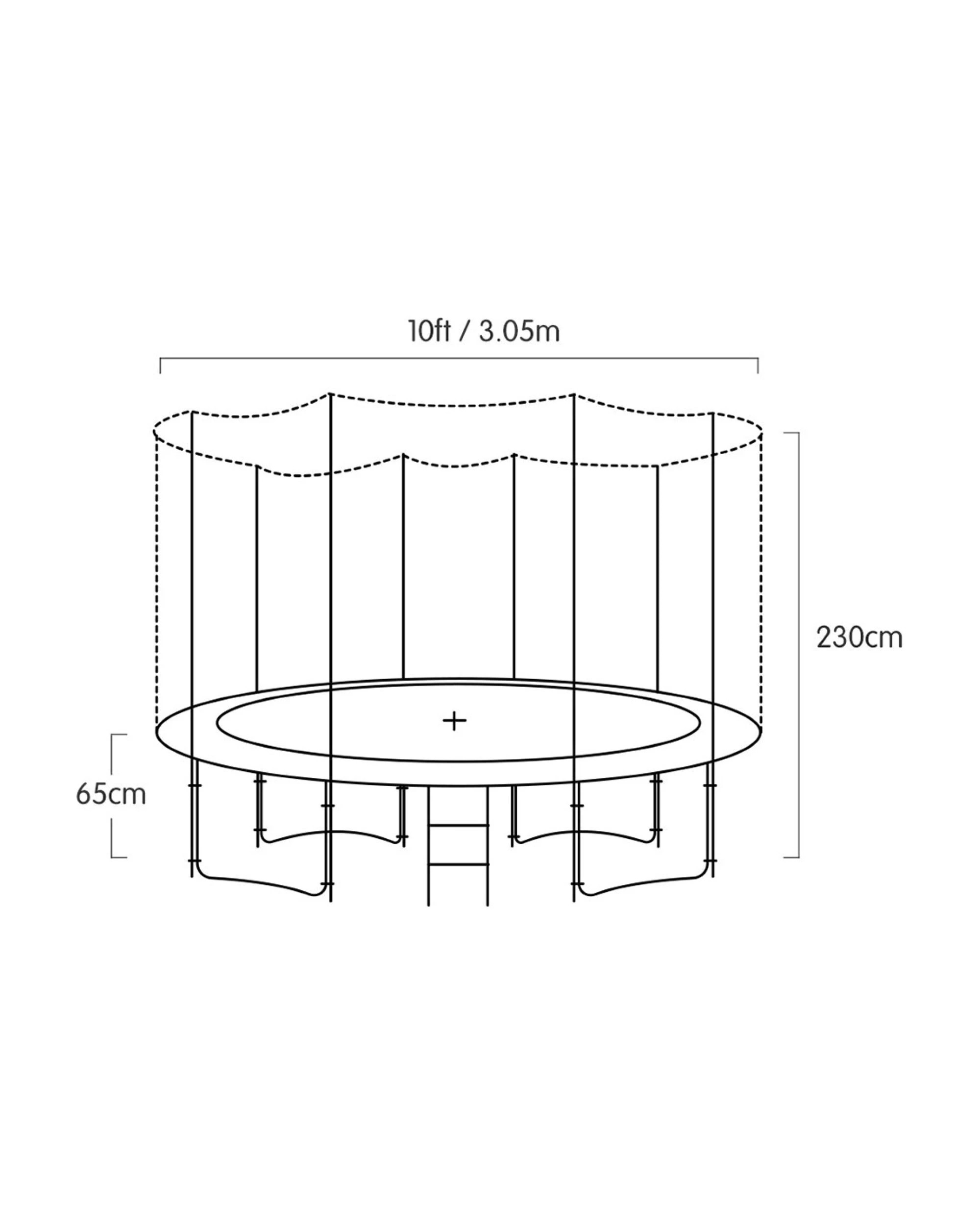 3 Kahuna Blizzard 10 ft Trampoline with Net - Purple, 3 of 7