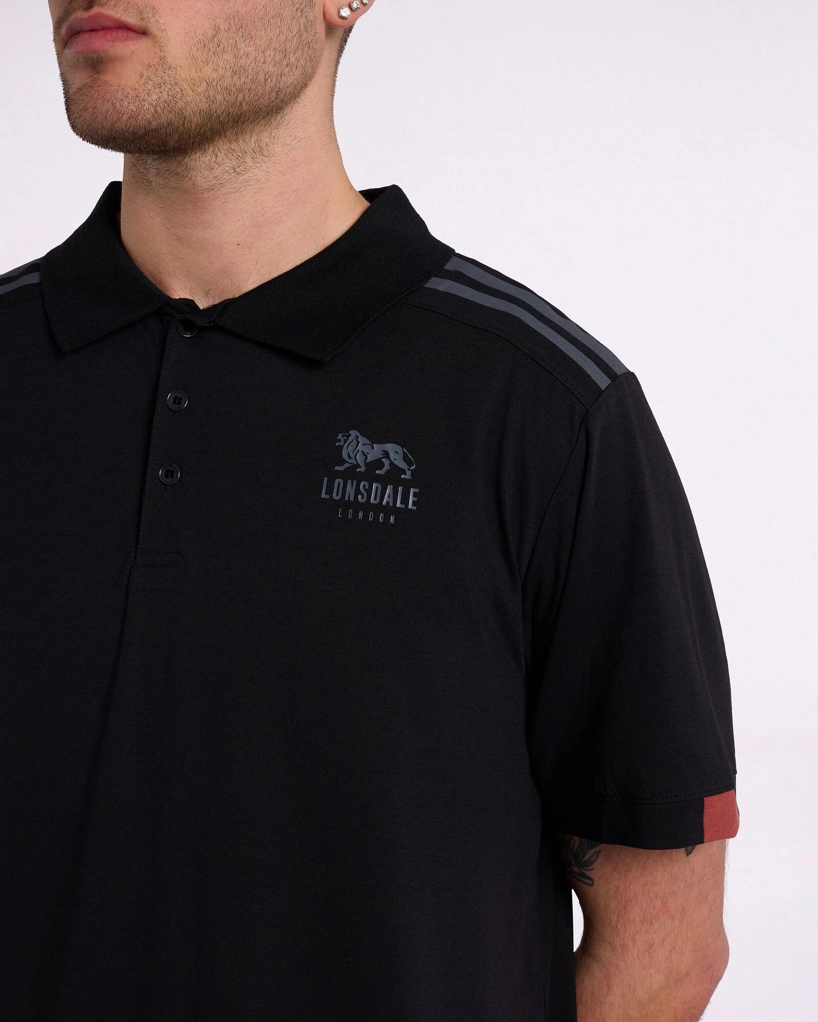 2 Lonsdale London Active Polo Shirt - Lonsdale BLACK, 2 of 5