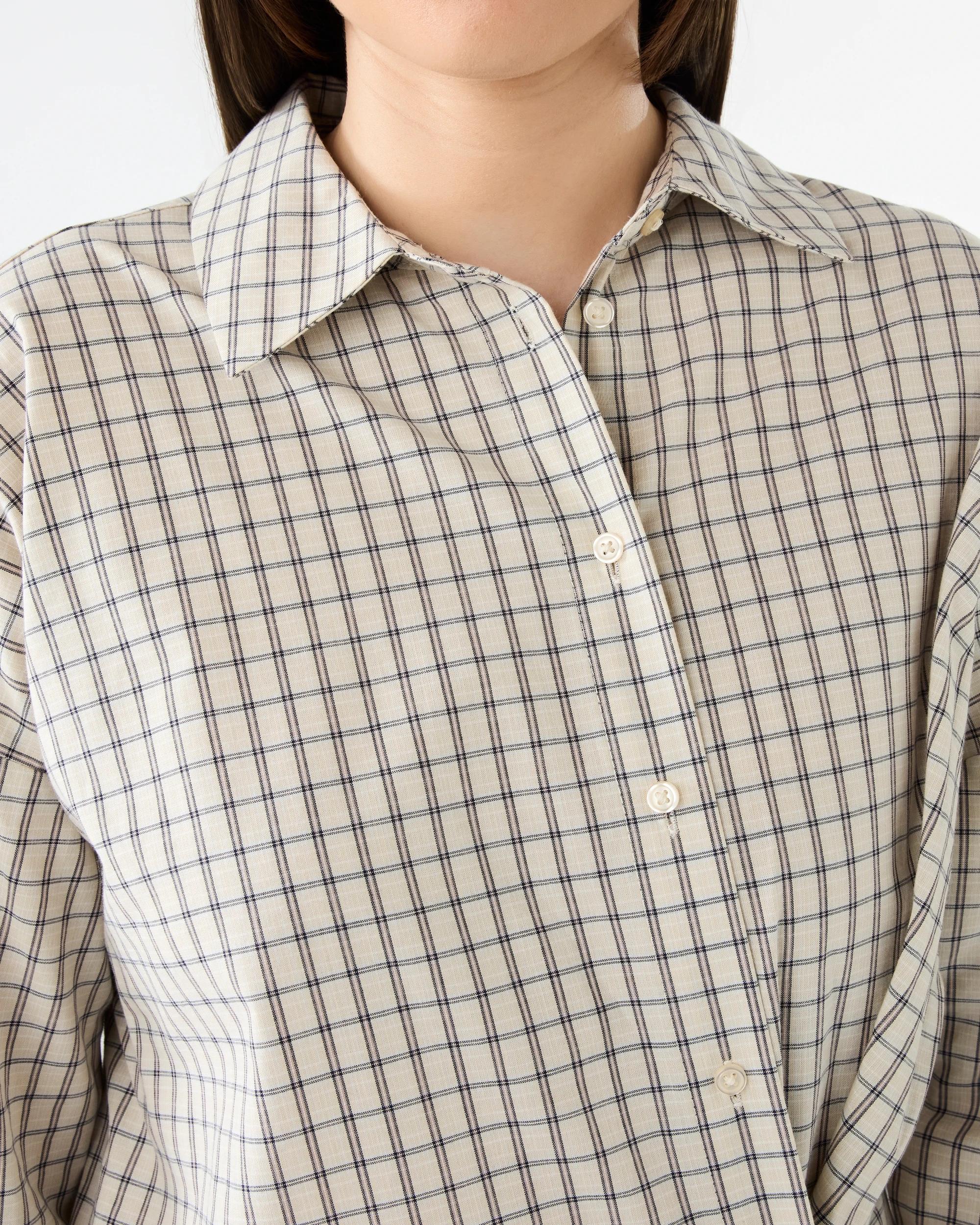 5 Long Sleeve Two-Way Shirt Check Fln, 5 of 8