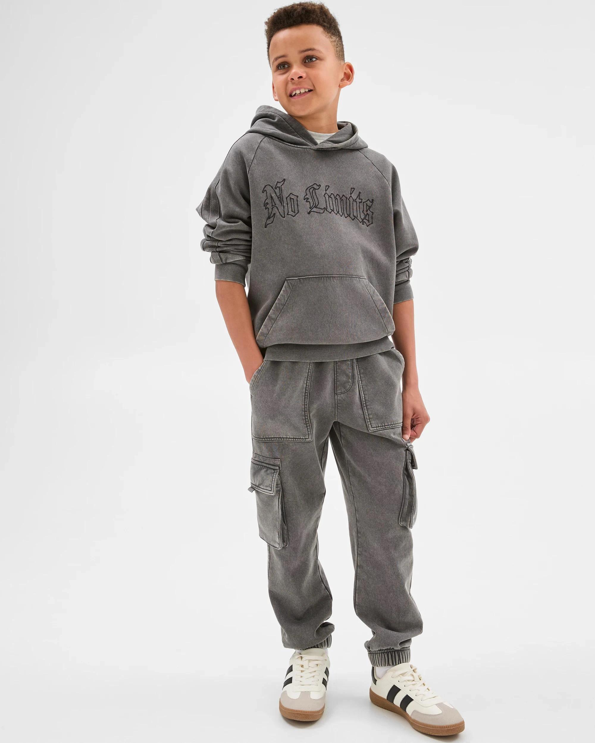 3 Target Kids Australian Cotton Blend Wash Trackpants BLACK, 3 of 6