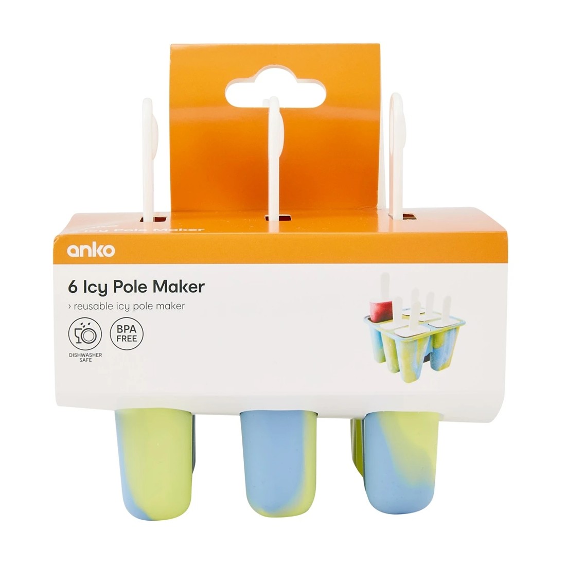 8 6 Pack Icy Pole Maker - Blue and Yellow, 8 of 8