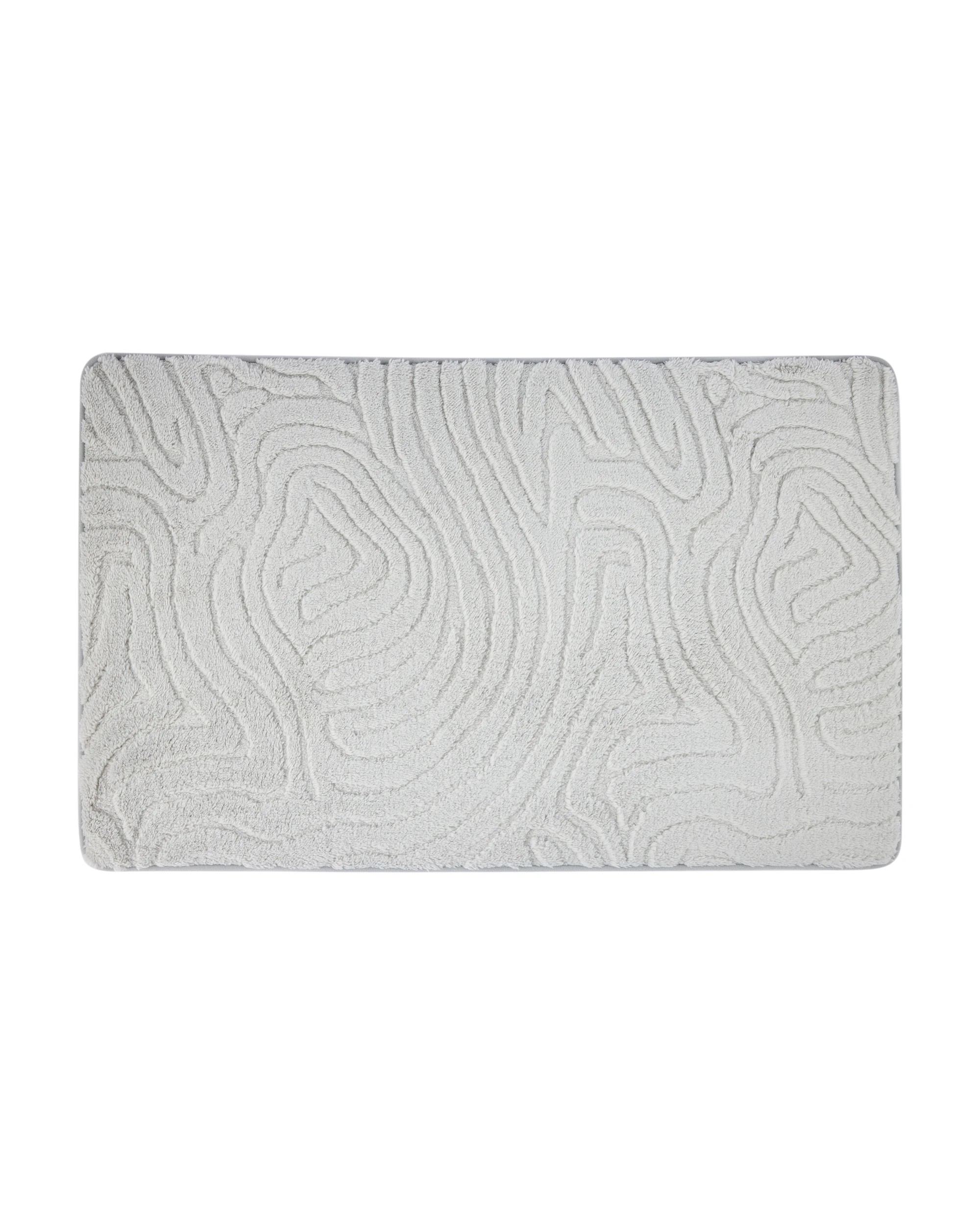 1 Memory Foam Bath Mat - Grey Wave, 1 of 5