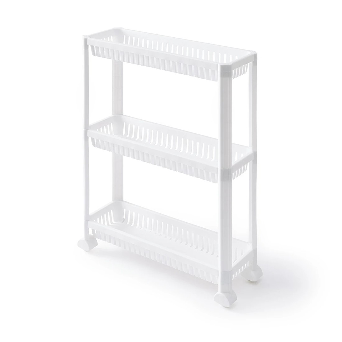 3 3 Tier Plastic Trolley - White, 3 of 10