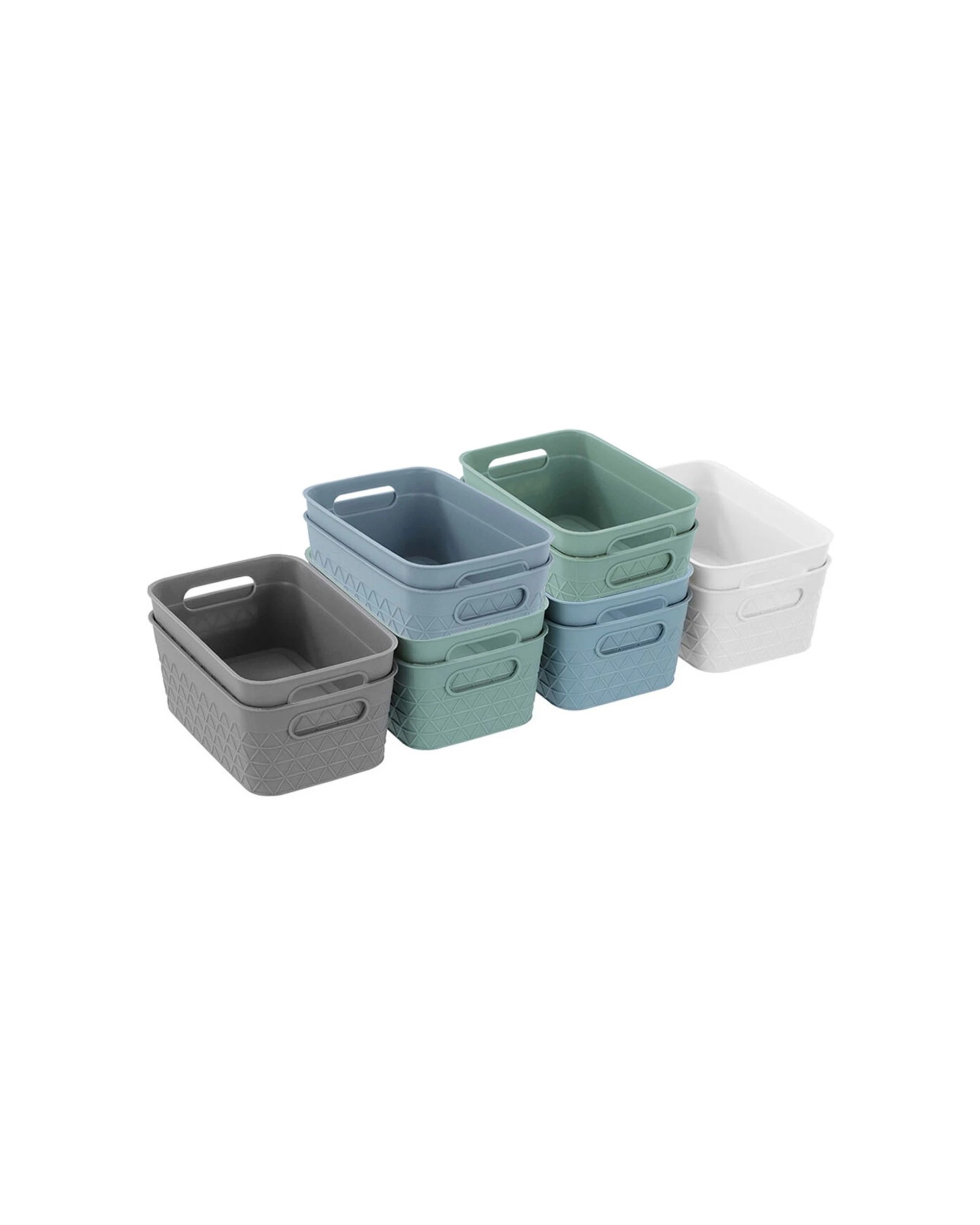 1 Boxsweden 12pc Trinity Basket Built-In Handles 16.5x10.5x6.5cm - Multi, 1 of 6