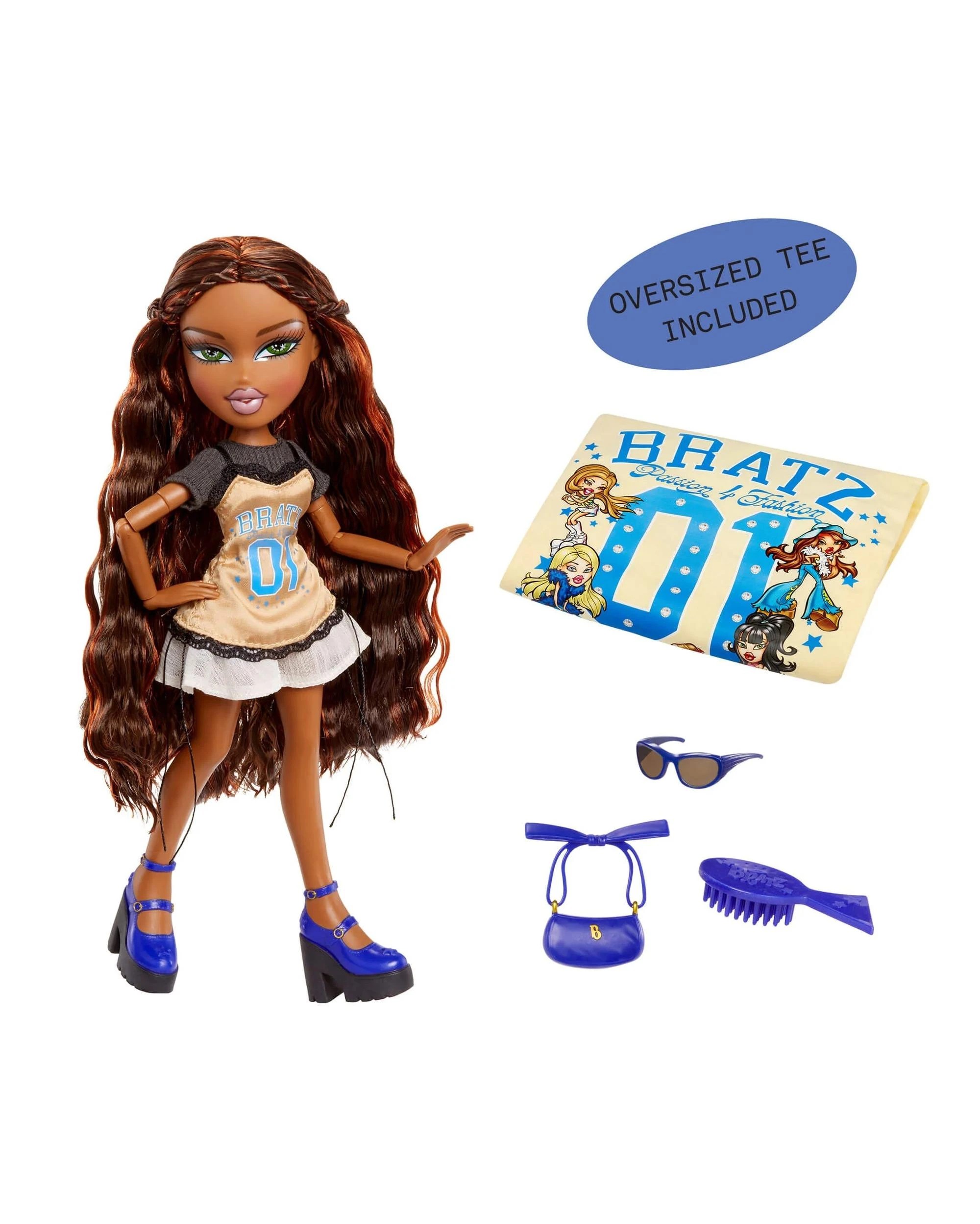 2 Bratz Stylin' Sasha Fashion Doll with Oversized Tee, 2 of 8