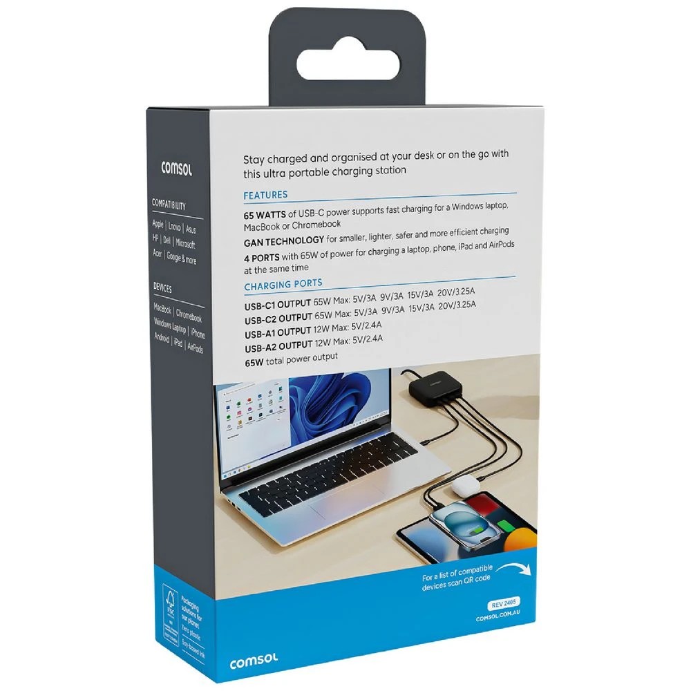 3 Comsol 4 Port USB Desktop Charger, 3 of 5