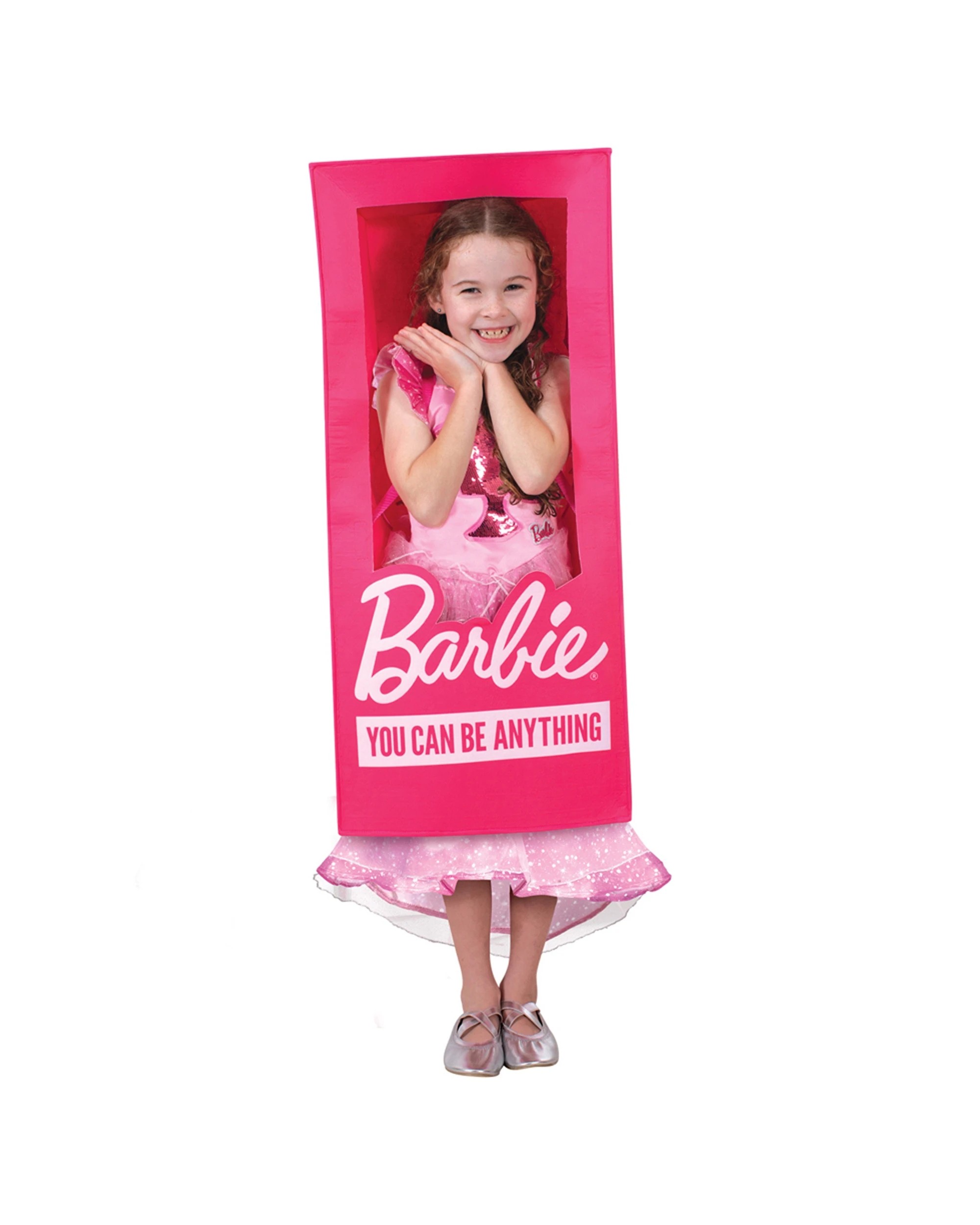 1 Mattel Barbie Lifesize Doll Box Kids Costume - Pink, 1 of 3