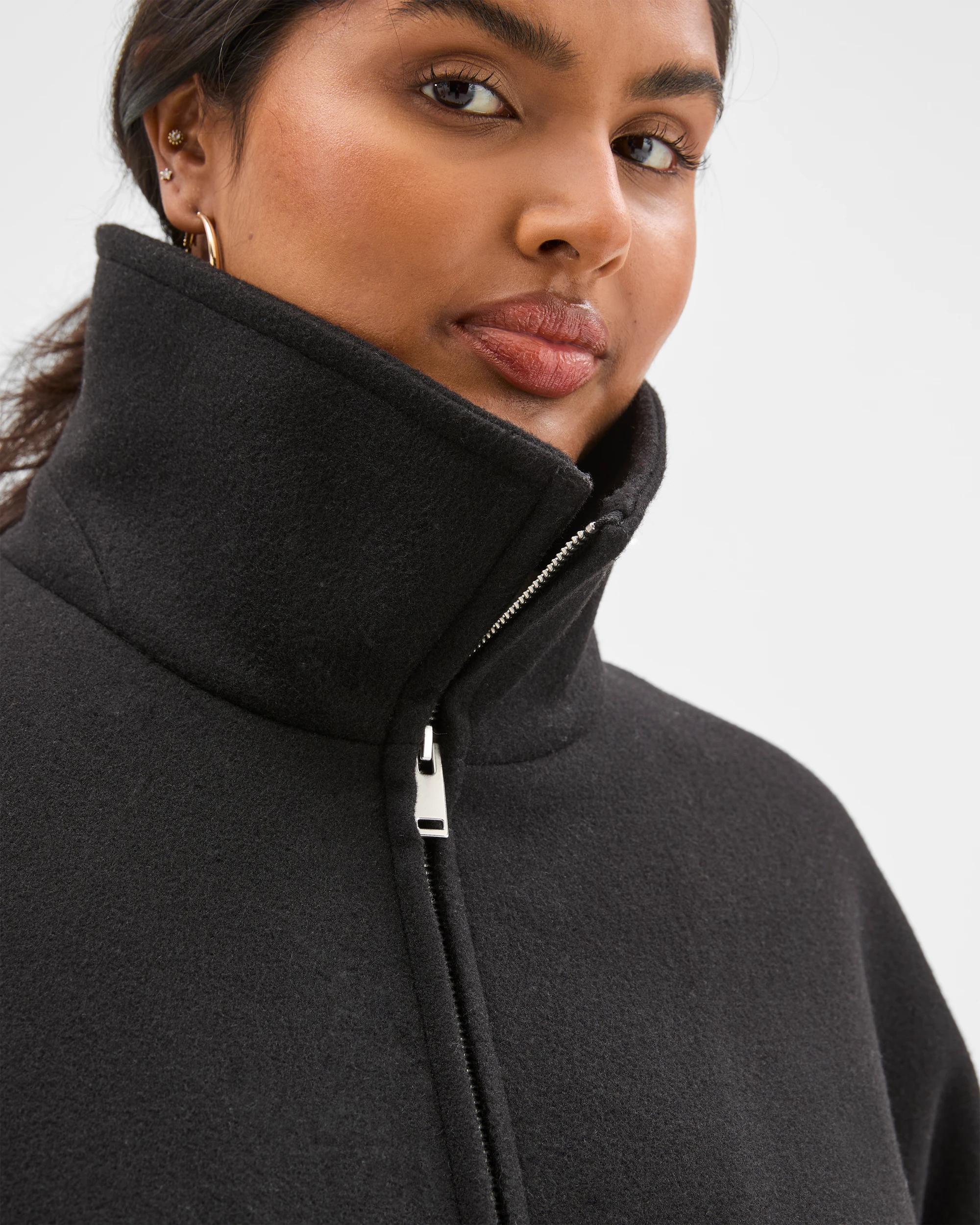 5 Target Curve Plus Size Zip Through Jacket BLACK, 5 of 6