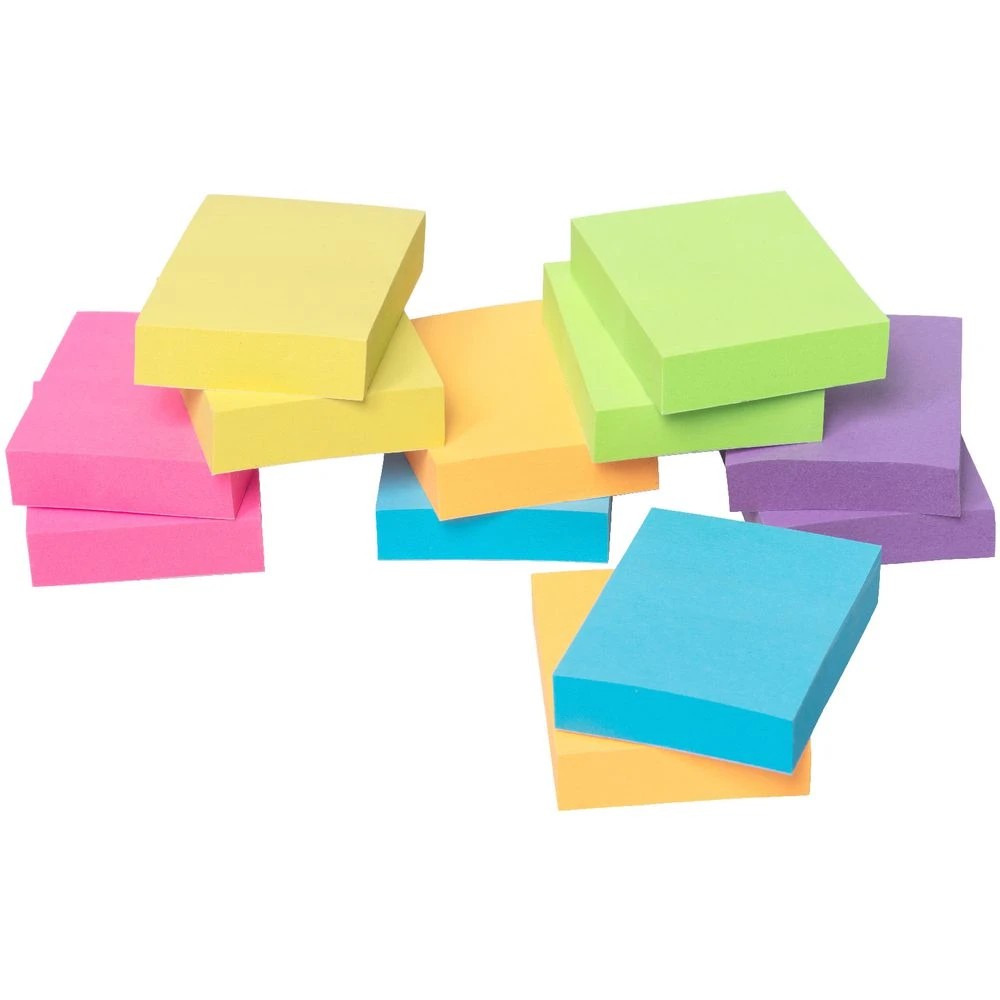 4 J.Burrows Stick-It Notes 38x50mm Neon 12 Pack, 4 of 4